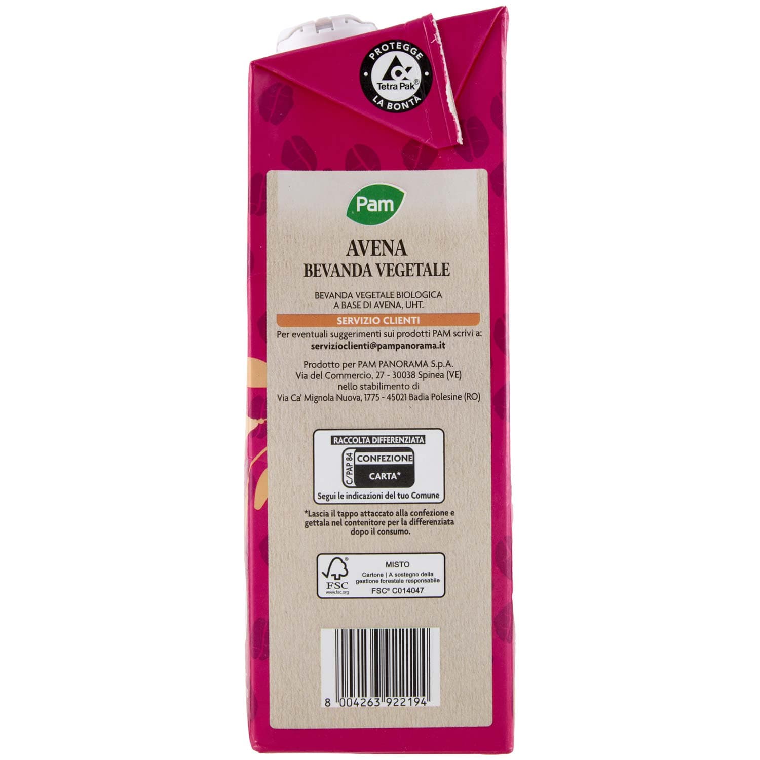 PAM Avena Biologica Bevanda Vegetale 1 L – immagine 5