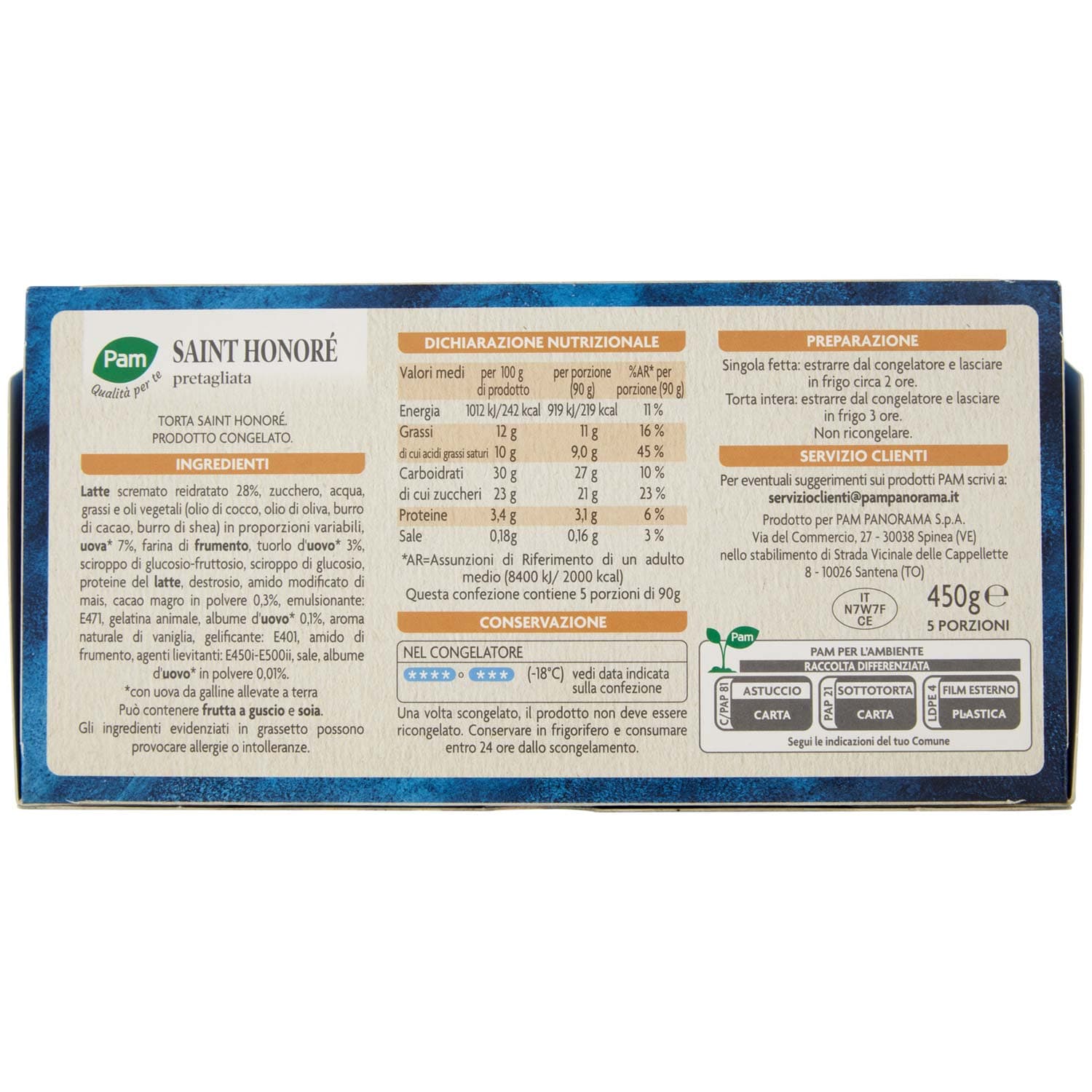PAM Qualità per te Saint Honoré pretagliata 450 g – immagine 4