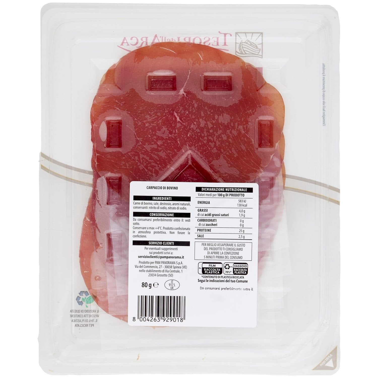 TESORI DELL'ARCA Carpaccio di Bovino 80 g – immagine 3