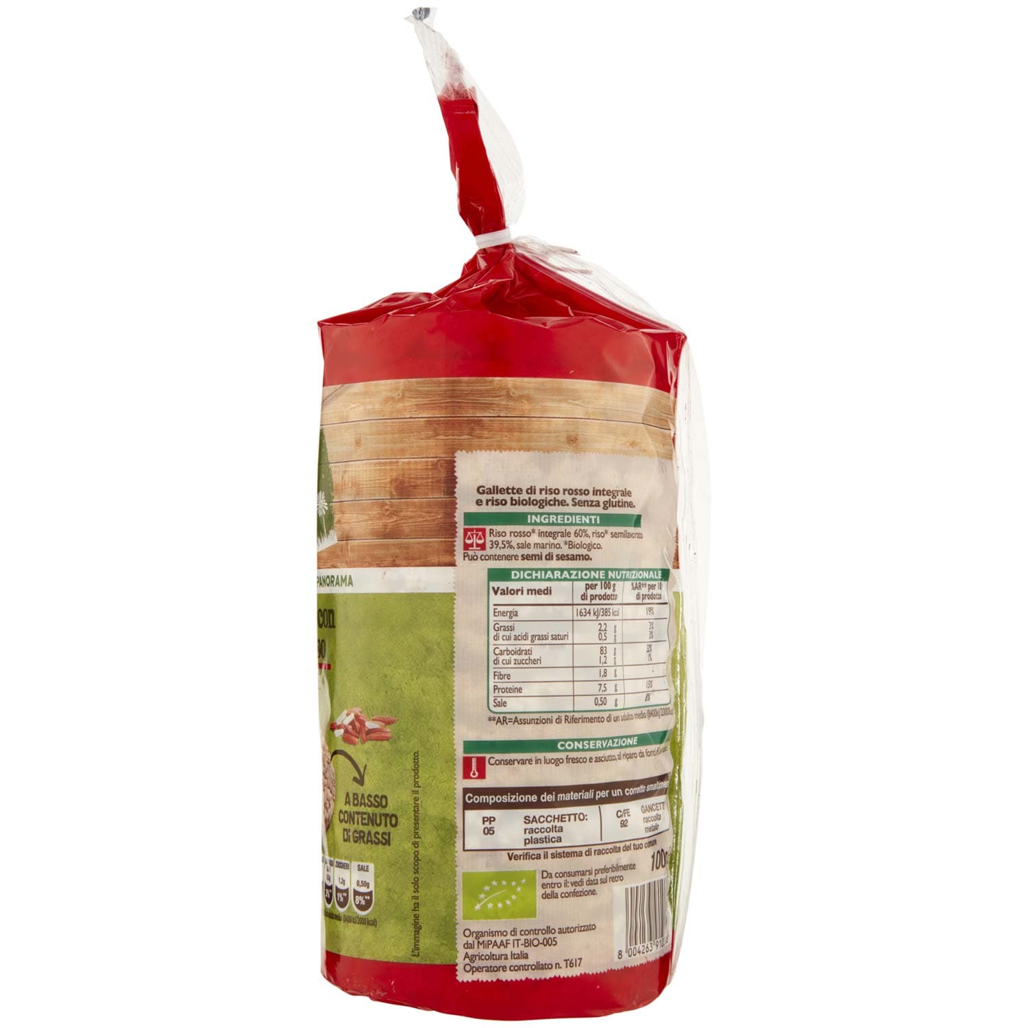 BIO Gallette con riso rosso Biologiche 100 g – immagine 5