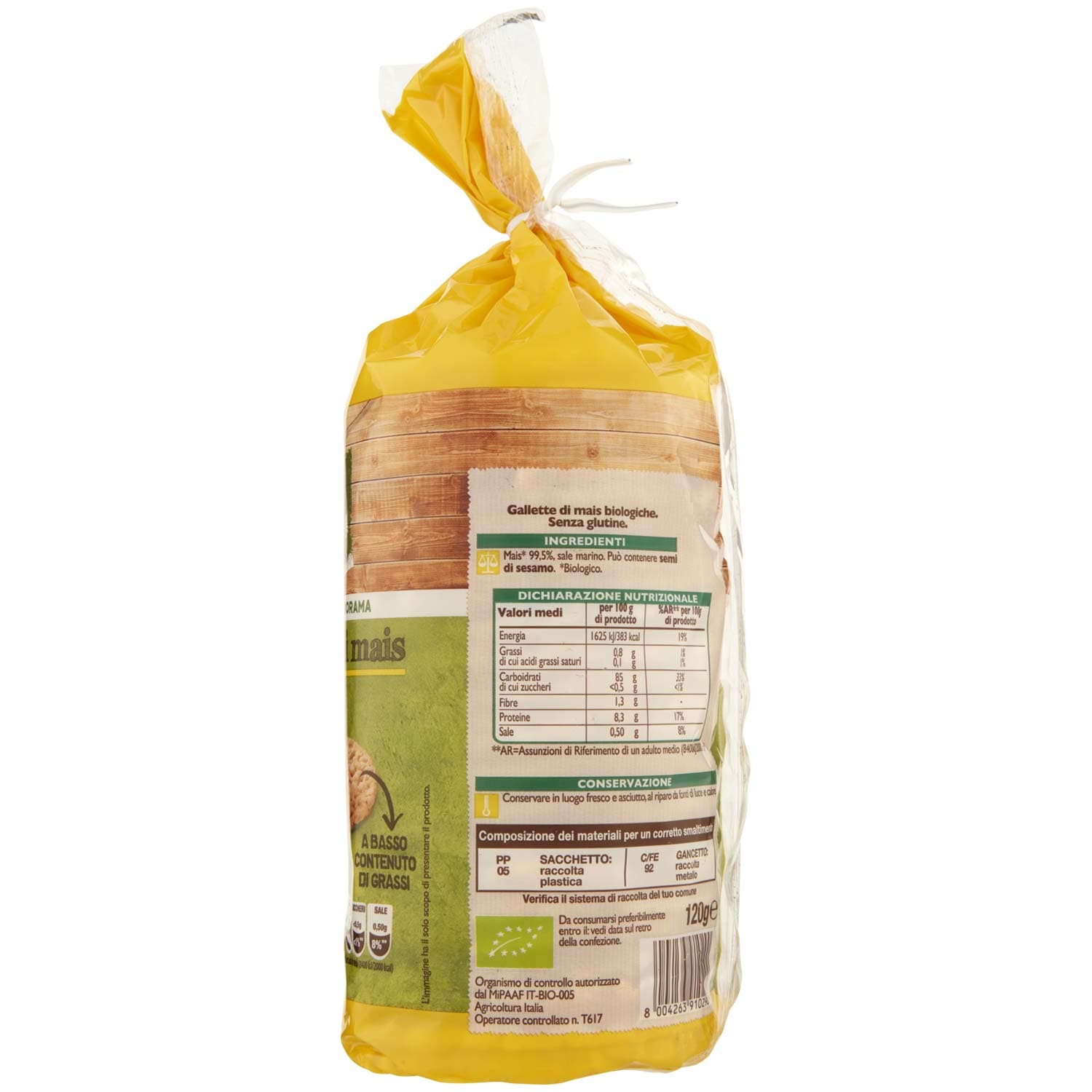 BIO Gallette di mais Biologiche 120 g – immagine 5