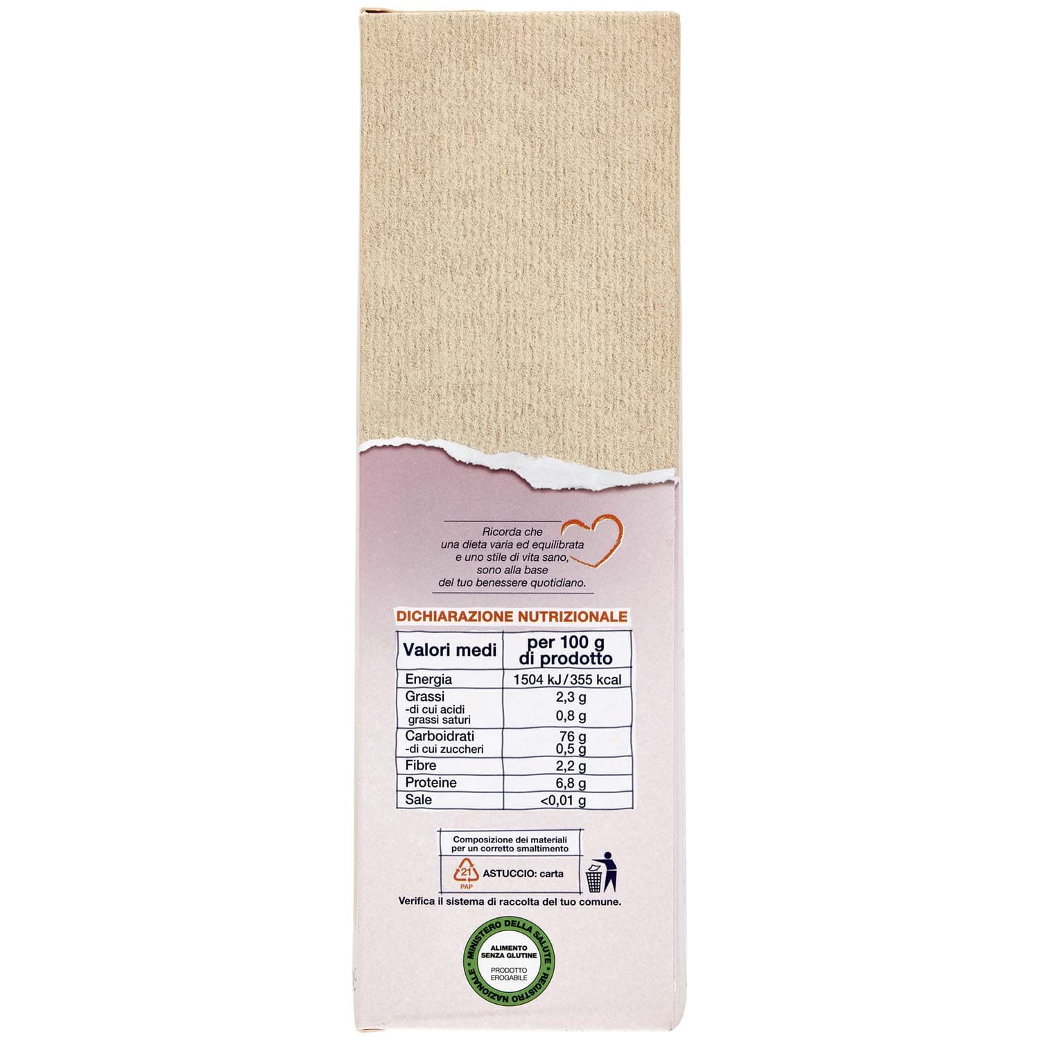 SEMPLICI E BUONI Senza Glutine Mezzi Rigatoni Rigati Riso e Mais 400 g – immagine 5