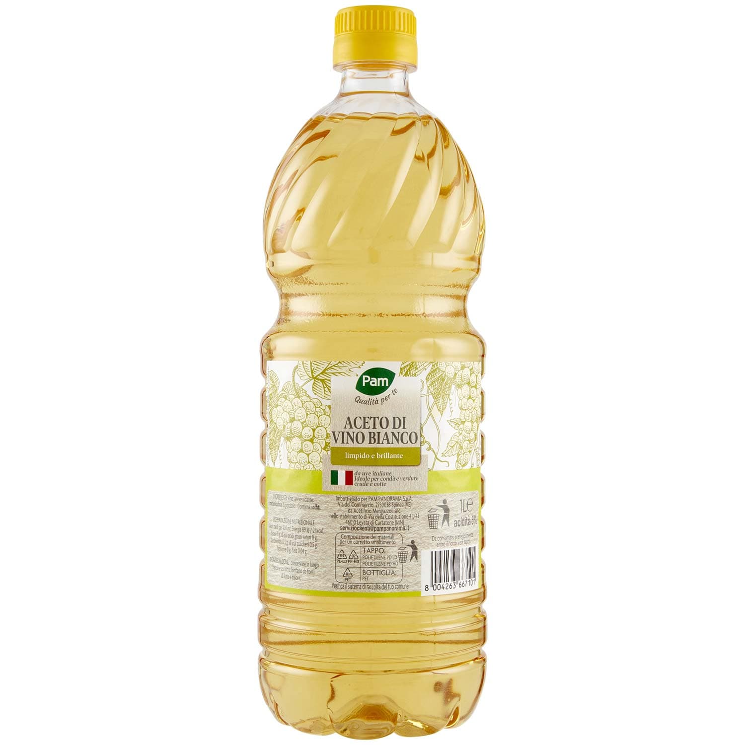 PAM PANORAMA Aceto di Vino bianco 1 L – immagine 2