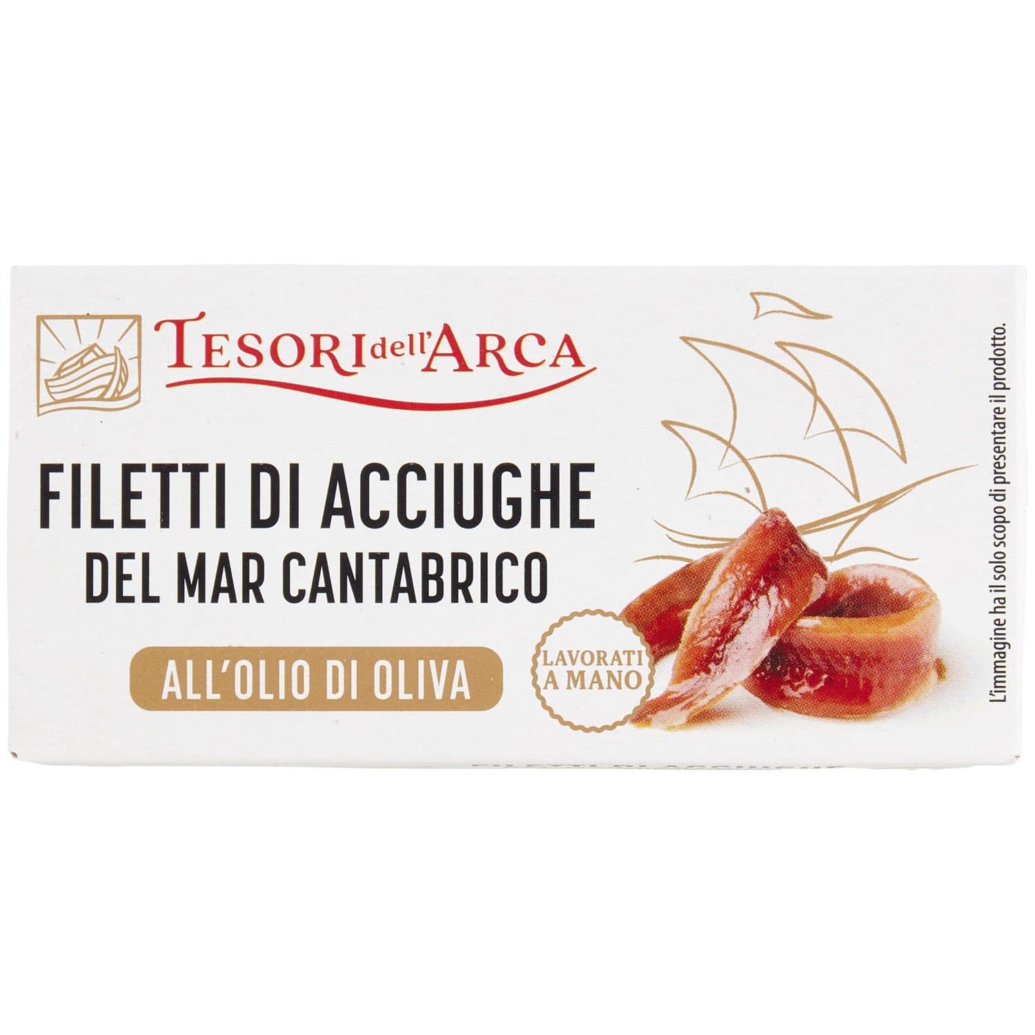 TESORI DELL'ARCA Filetti di Acciughe del Mar Cantabrico all'Olio di Oliva 46 g – immagine 3