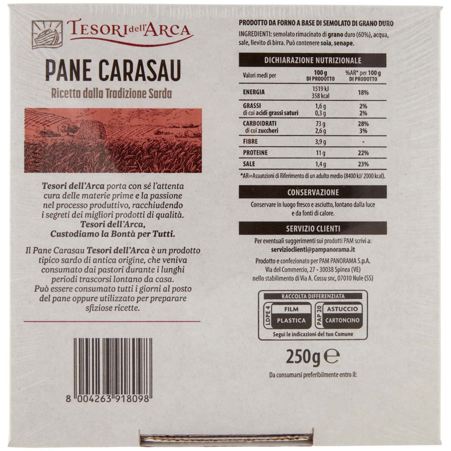 TESORI DELL'ARCA Pane Carasau 250 g – immagine 4