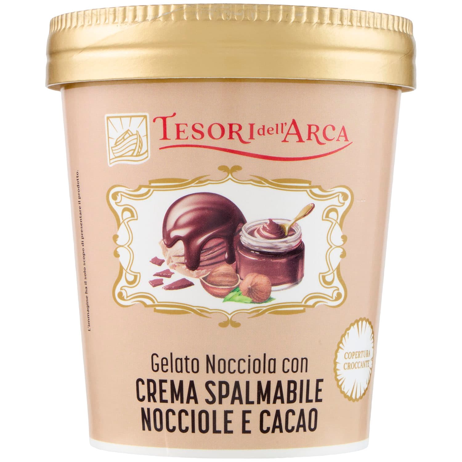 TESORI DELL'ARCA Gelato Nocciola con Crema Spalmabile Nocciole e Cacao 230 g – immagine 2
