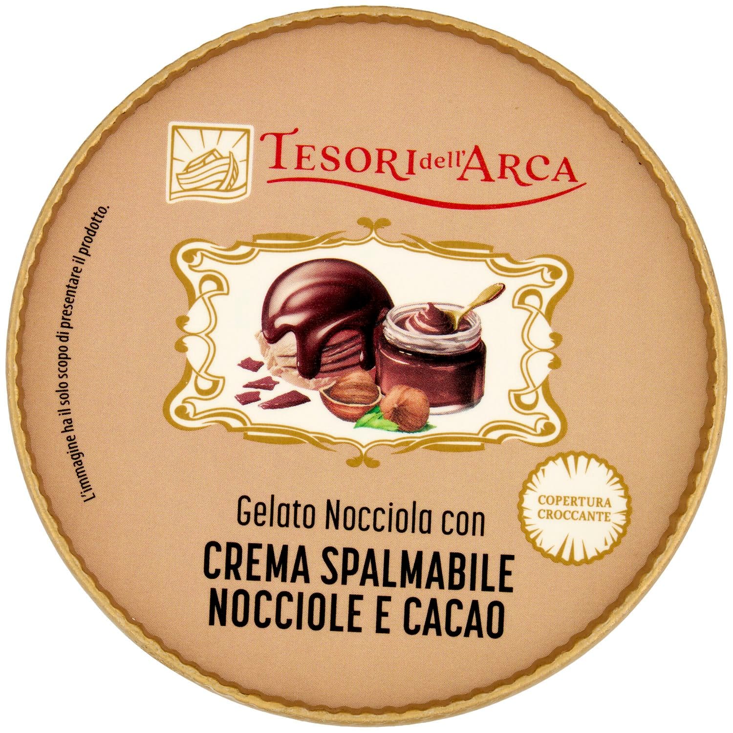 TESORI DELL'ARCA Gelato Nocciola con Crema Spalmabile Nocciole e Cacao 230 g – immagine 6