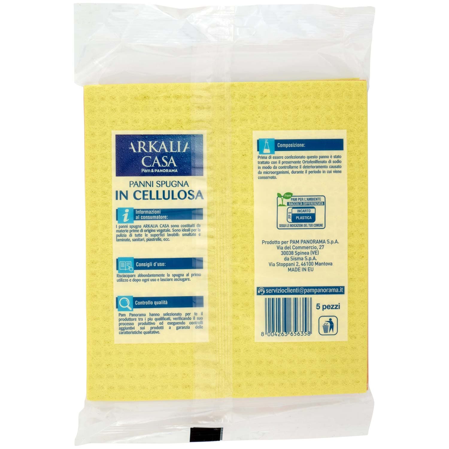 PAM PANORAMA Panni Spugna in cellulosa 5 pz – immagine 4