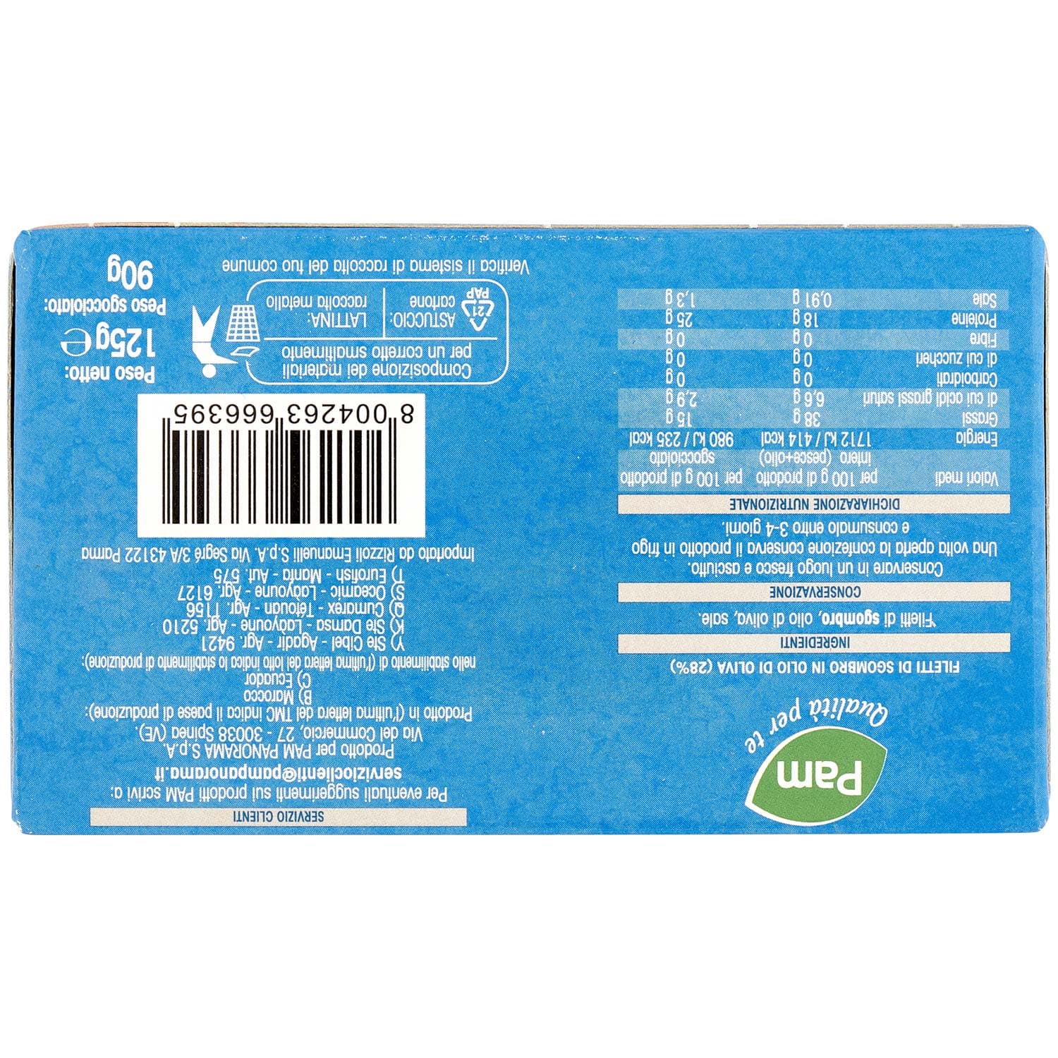 PAM PANORAMA Filetti di Sgombro 125 g – immagine 4