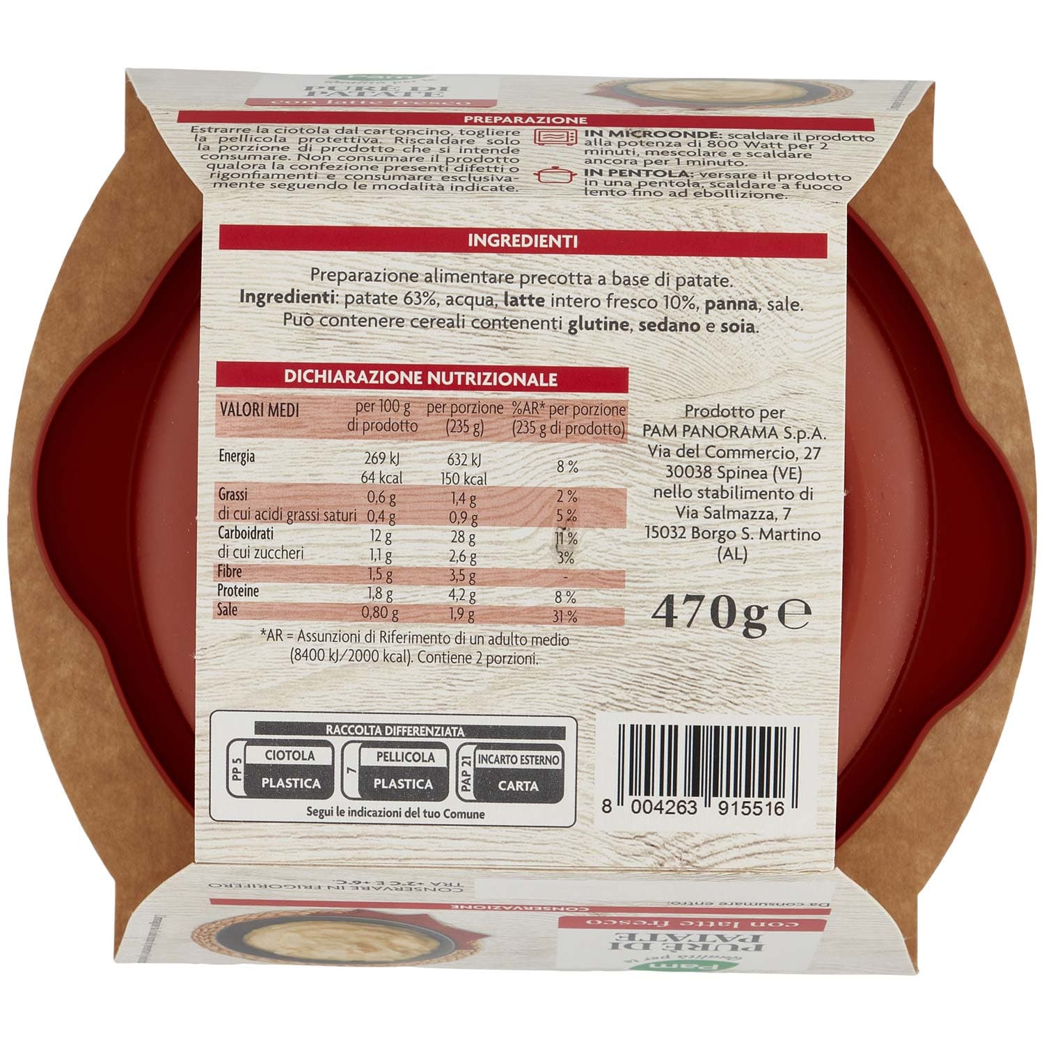 PAM Qualità per te Purè di Patate 470 g – immagine 4