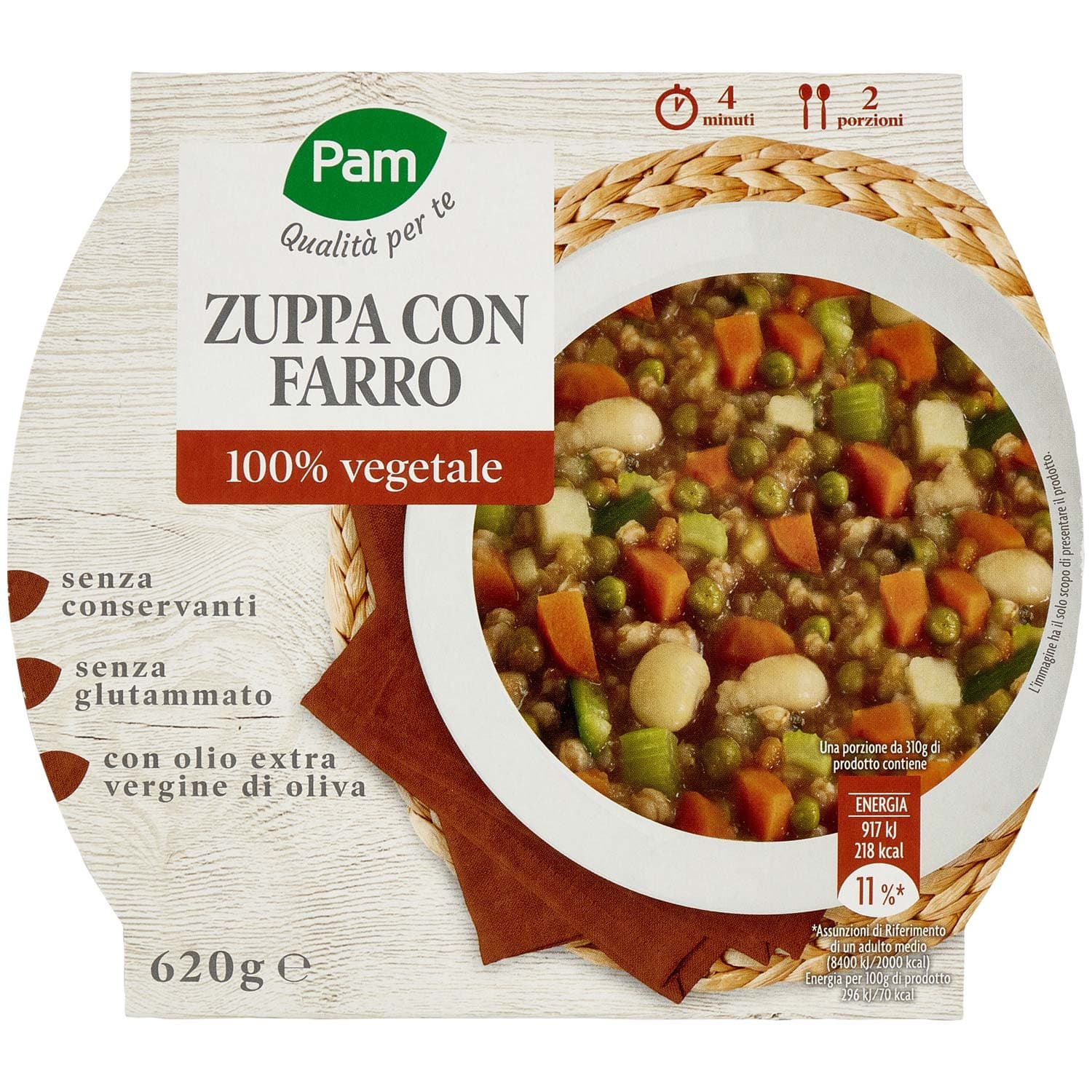 PAM Qualità per te Zuppa con Farro 620 g – immagine 2