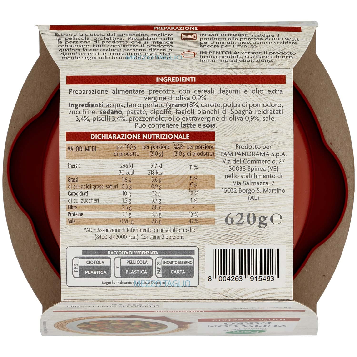 PAM Qualità per te Zuppa con Farro 620 g – immagine 4