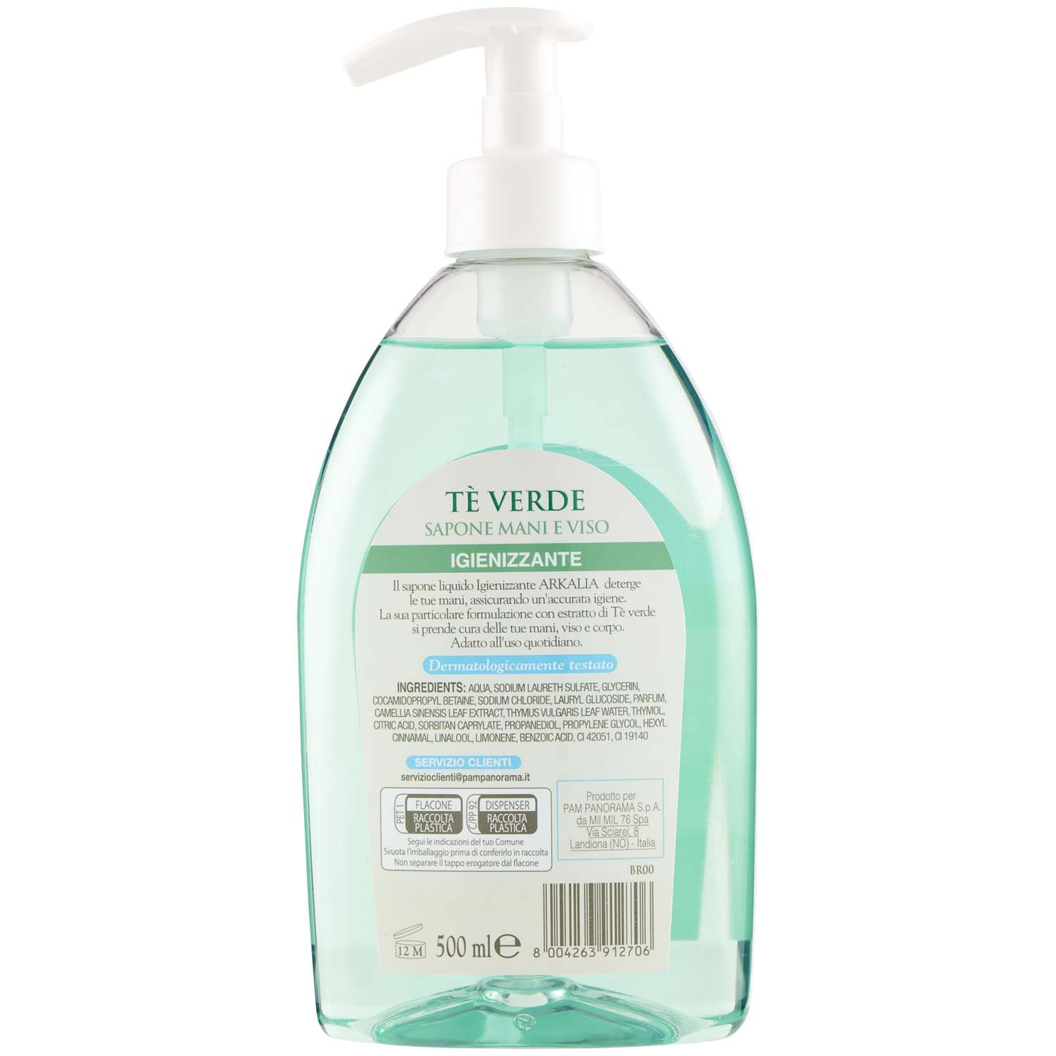 ARKALIA Tè Verde Sapone Mani e Viso 500 ml – immagine 4