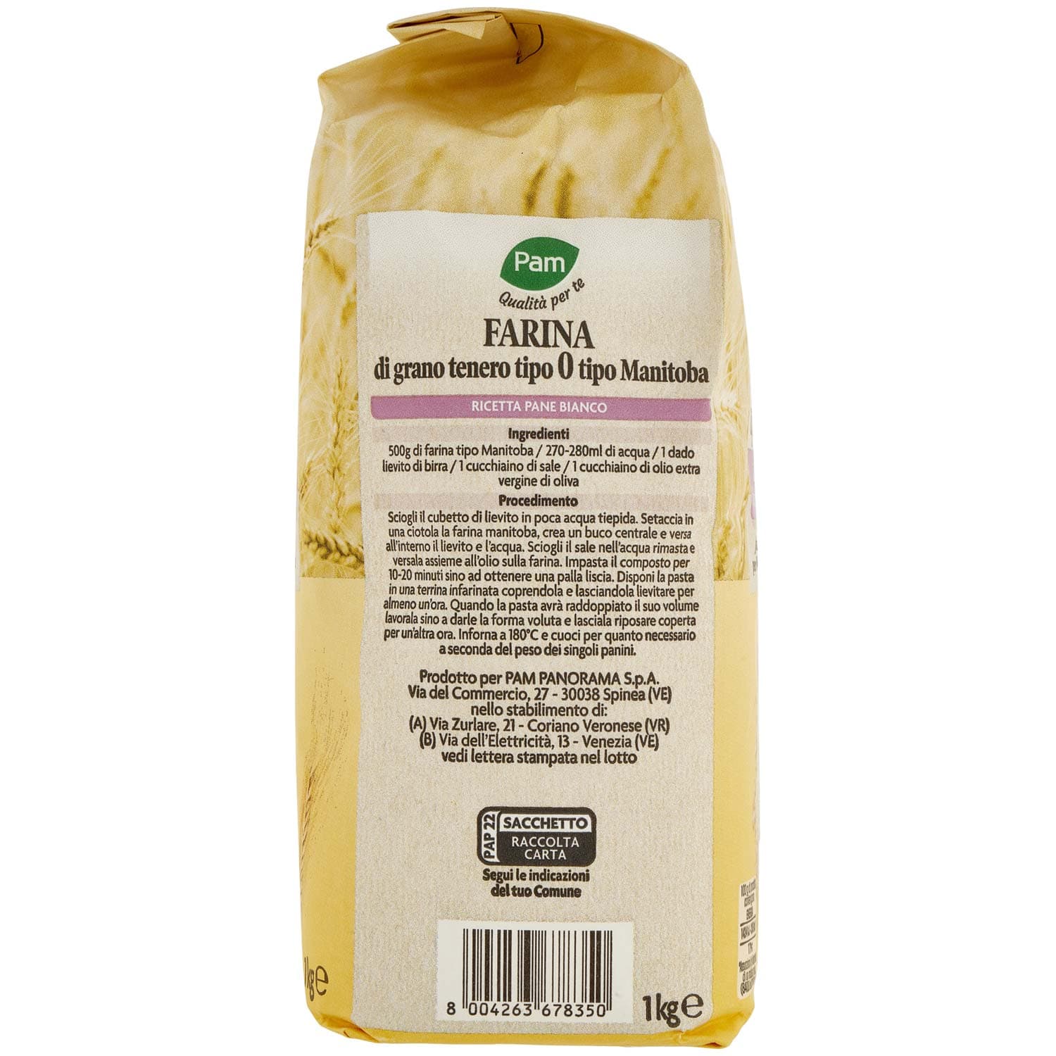 PAM PANORAMA Farina Manitoba 1 kg – immagine 3