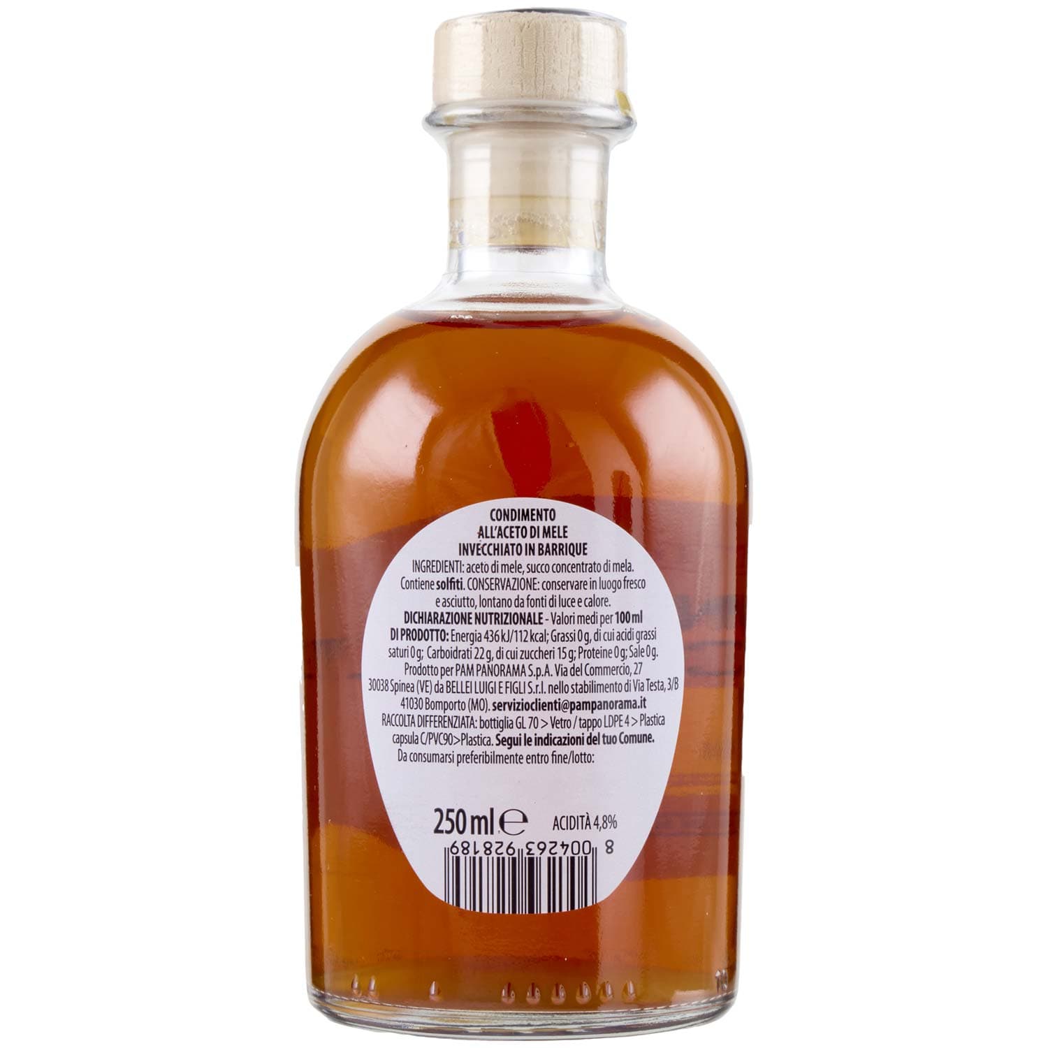 TESORI DELL'ARCA Condimento all'Aceto di Mele Invecchiato in Barrique 250 ml – immagine 4