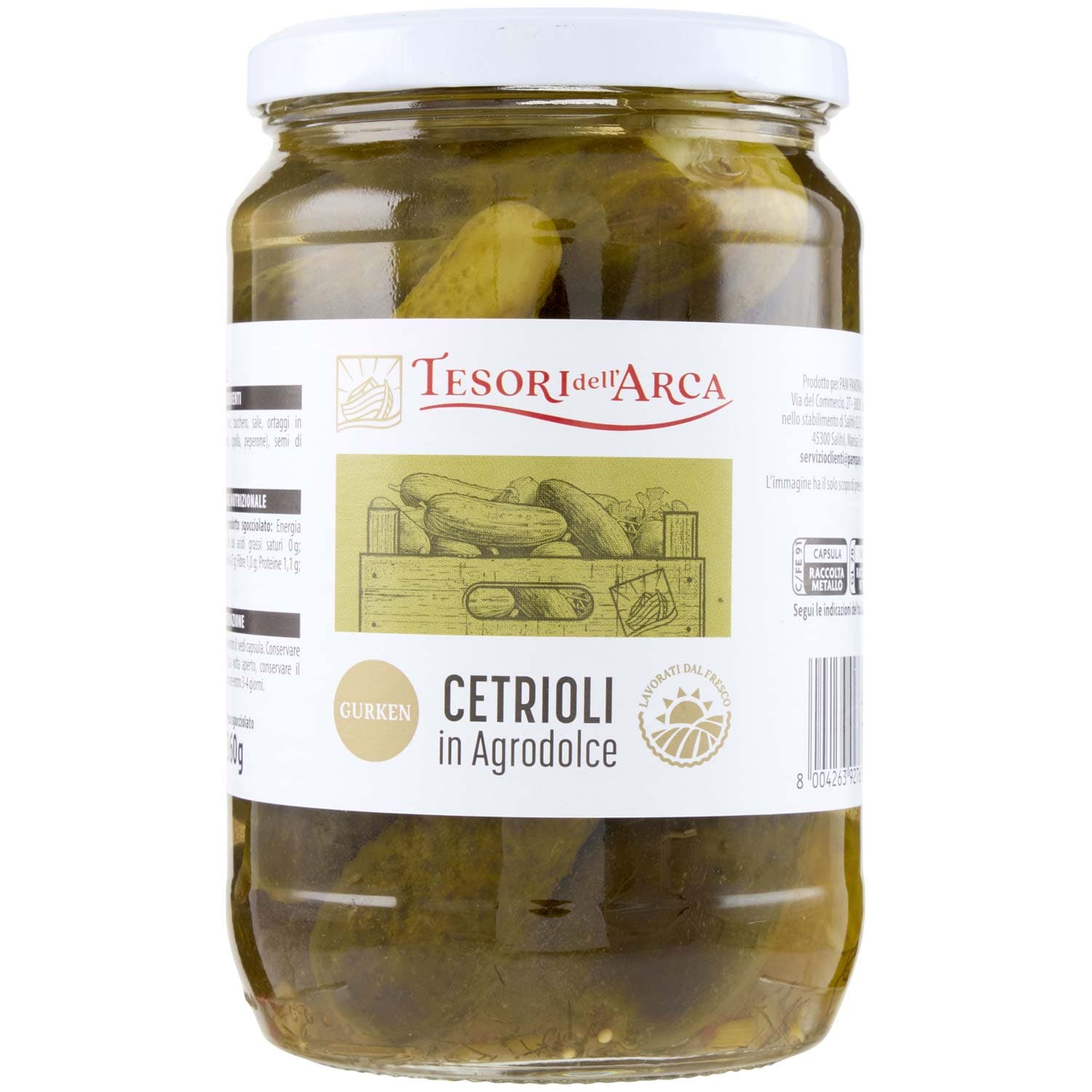 TESORI DELL'ARCA Cetrioli in Agrodolce 670 g – immagine 2
