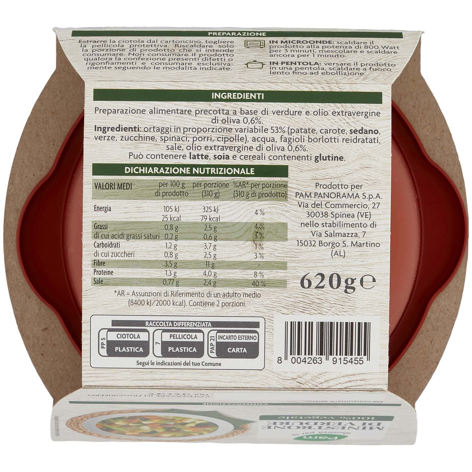 I TESORI Minestrone di Verdure 620 g – immagine 4