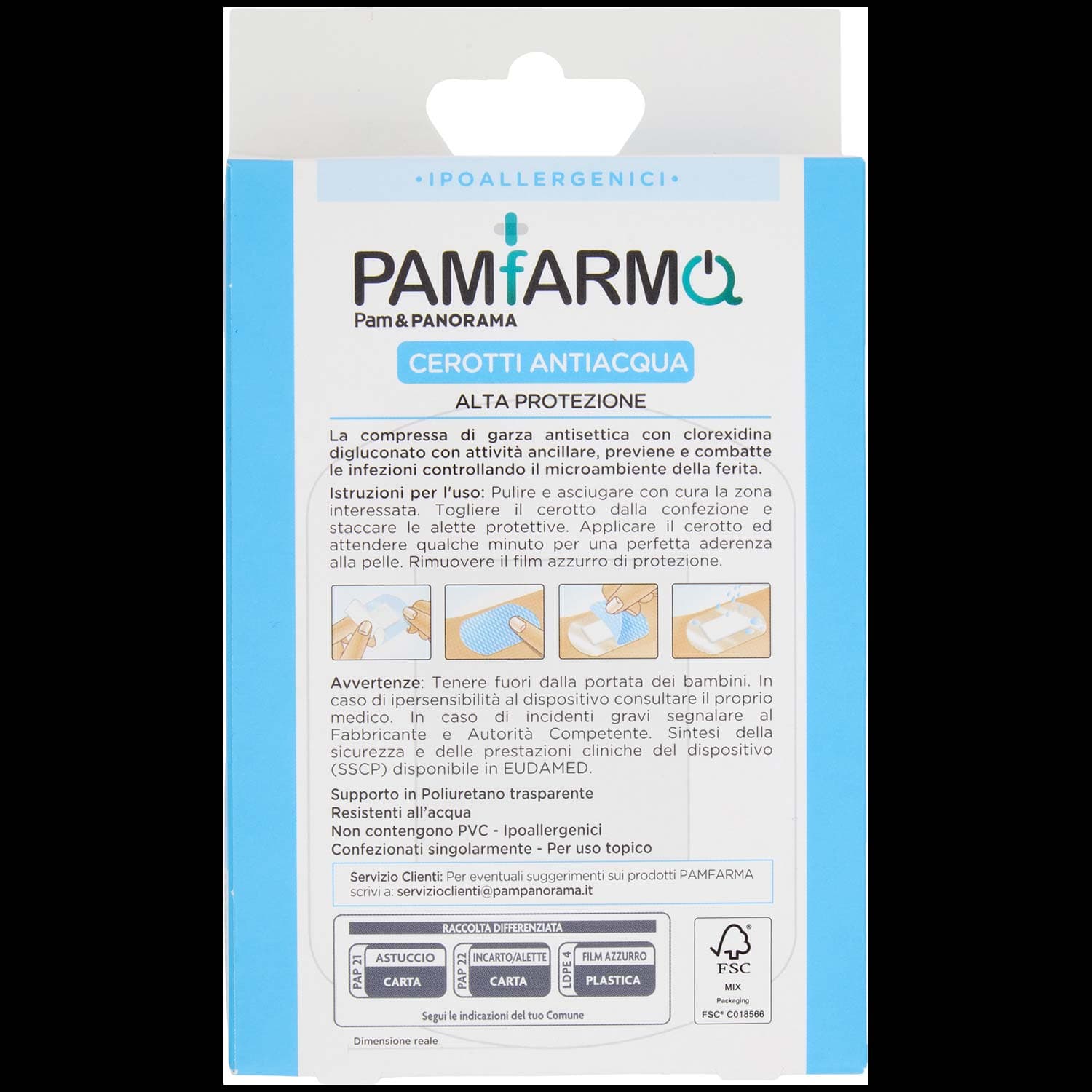 PAM PANORAMA Cerotti Antiacqua grande formato 2 formati 4 pz – immagine 4