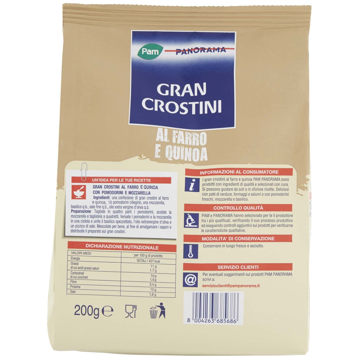 Granbon Crostini al Farro con Olio di Oliva 200 g – immagine 4