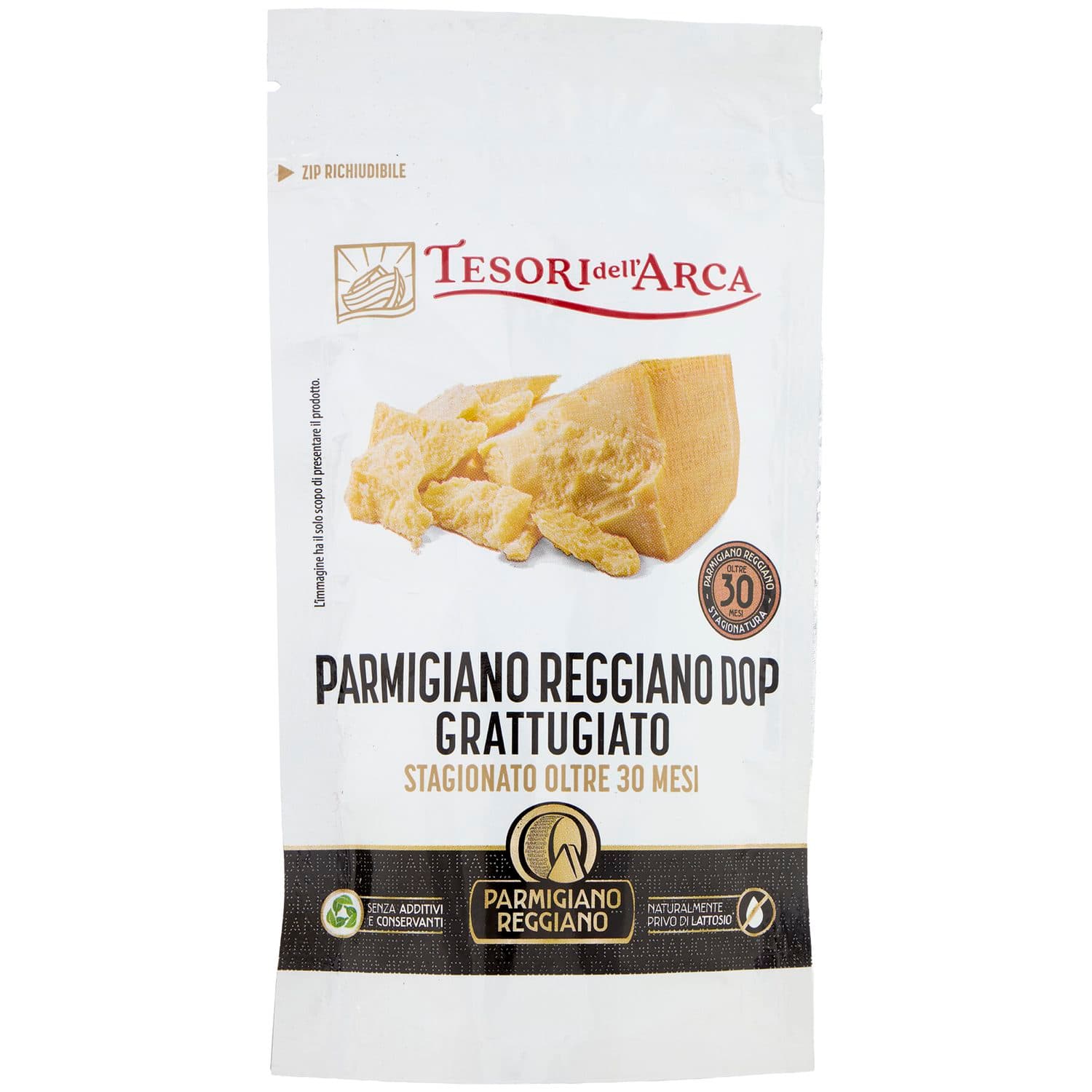 TESORI DELL'ARCA Parmigiano Reggiano DOP Grattugiato Stagionato Oltre 30 Mesi 60 g – immagine 2