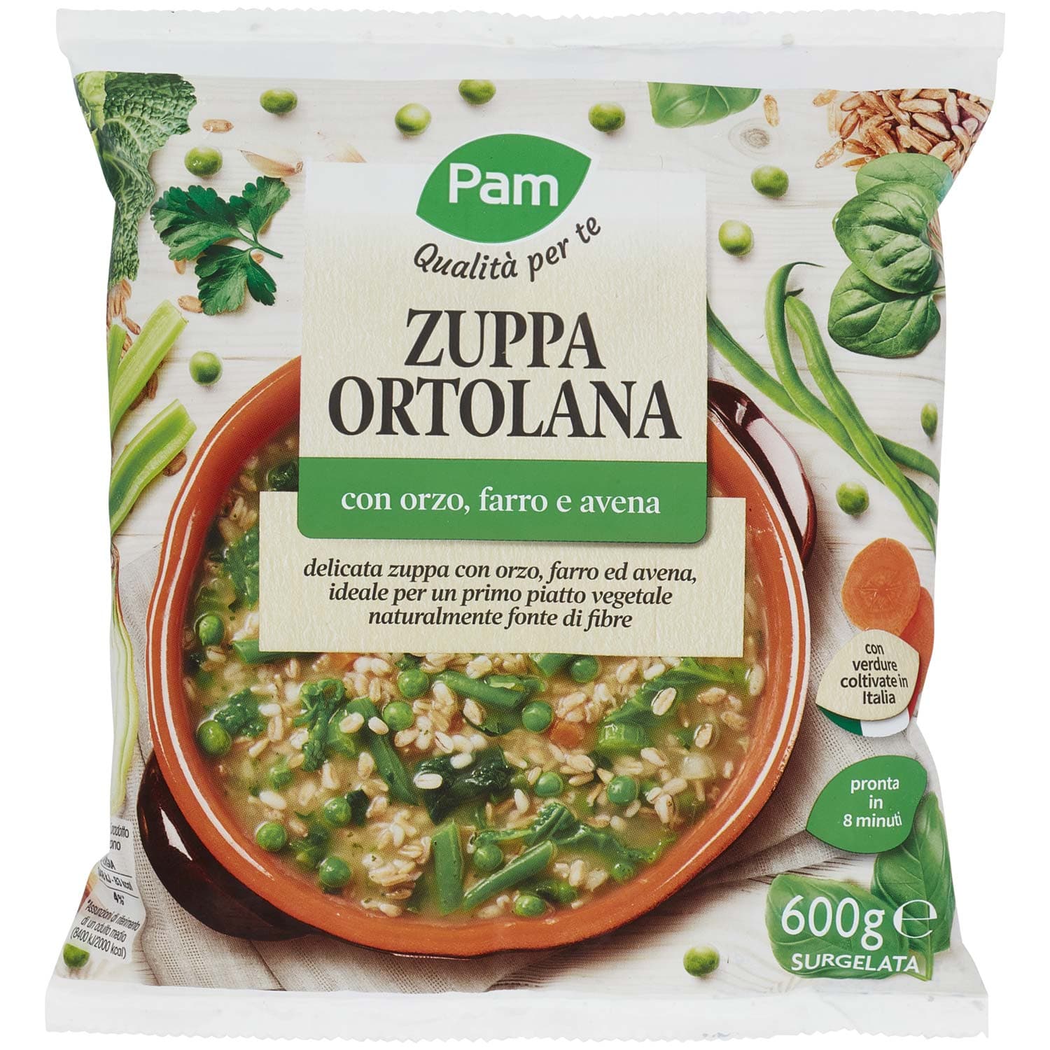 PAM Qualità per te Zuppa Ortolana con orzo, farro e avena Surgelata 600 g – immagine 2