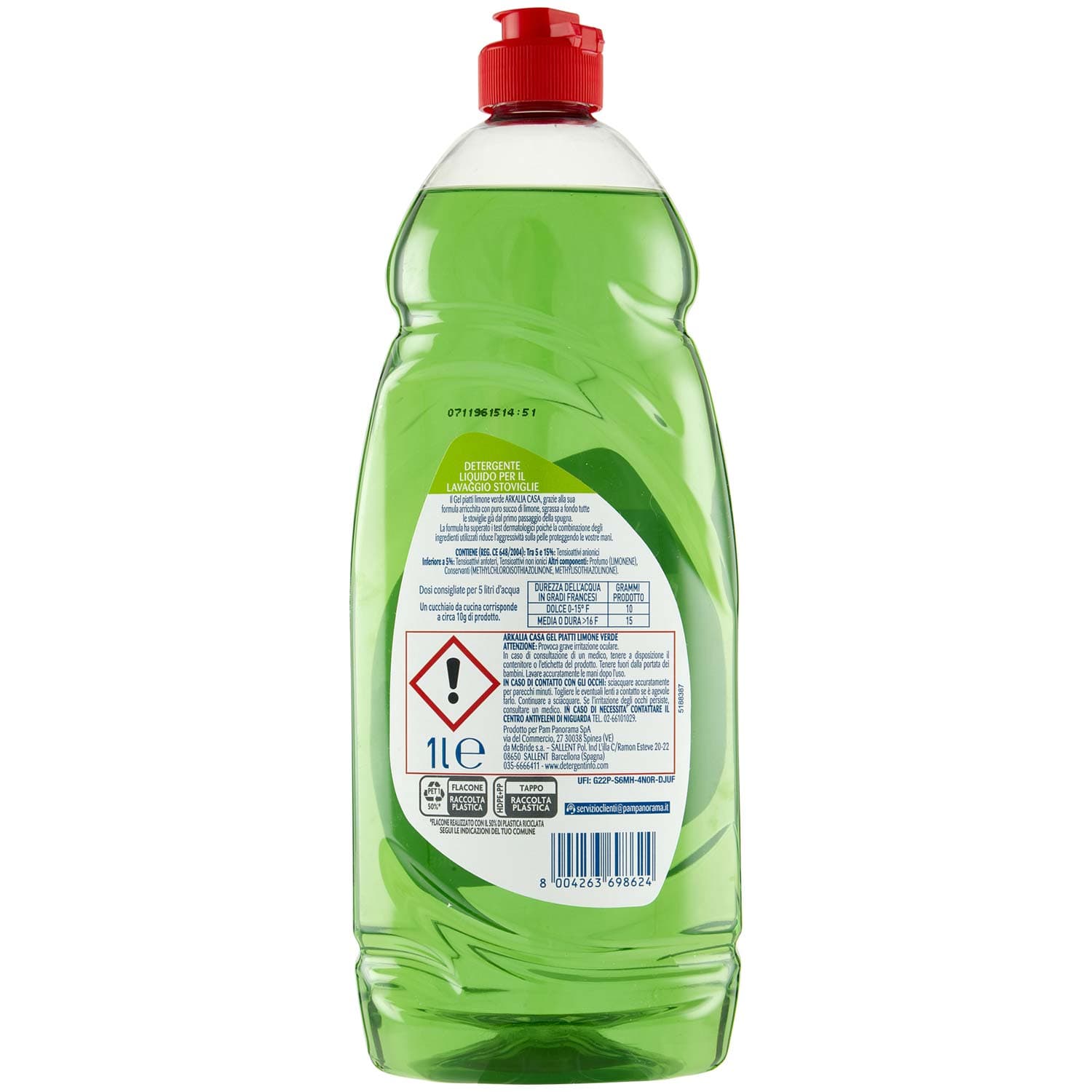 ARKALIA CASA Gel Piatti Limone Verde 1 L – immagine 4