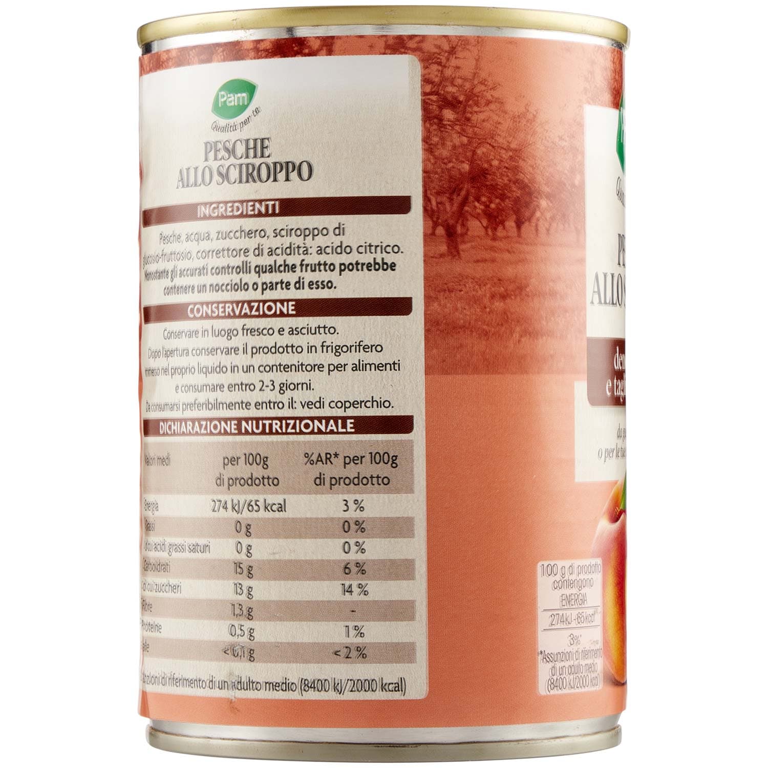 PAM Qualità per te Pesche Sciroppate 415 g – immagine 3