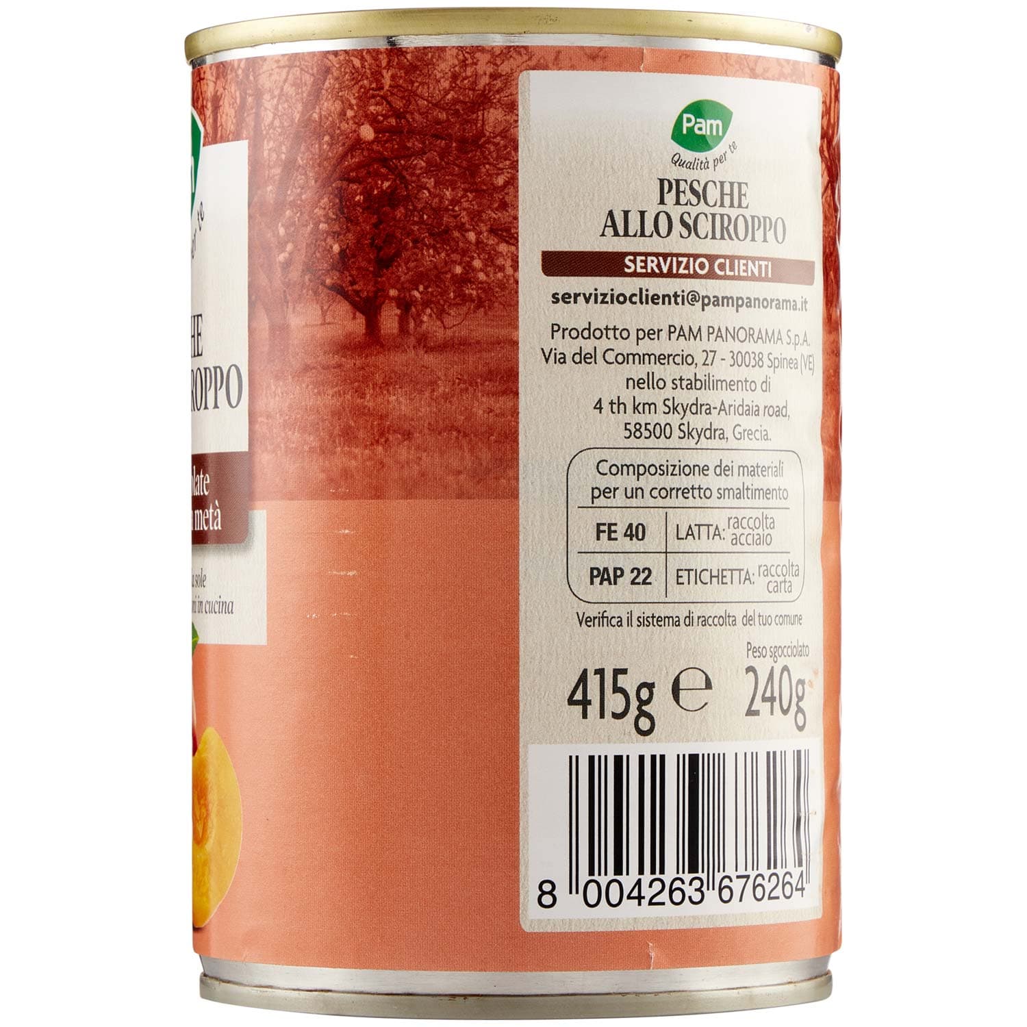 PAM Qualità per te Pesche Sciroppate 415 g – immagine 5