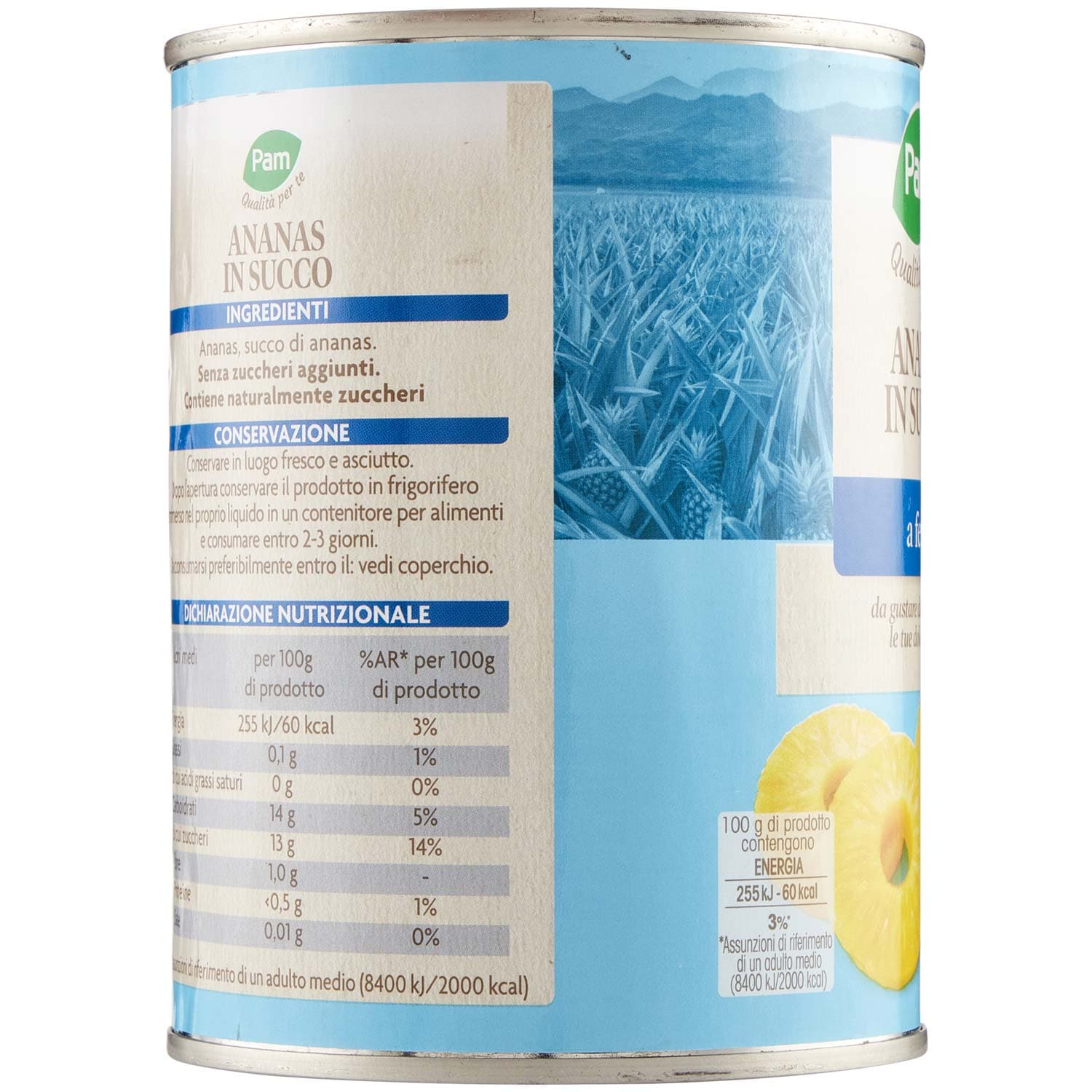 PAM Qualità per te Ananas a Fette al naturale 565 g – immagine 3