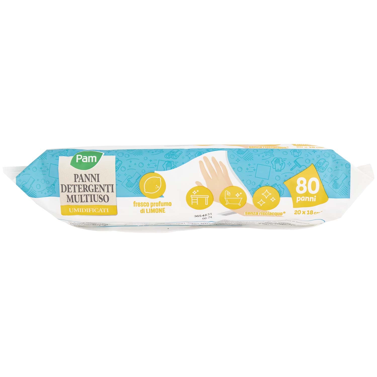 PAM Panni Detergenti Multiuso Umidificati fresco profumo di Limone 20x18 cm* 80 pz – immagine 7