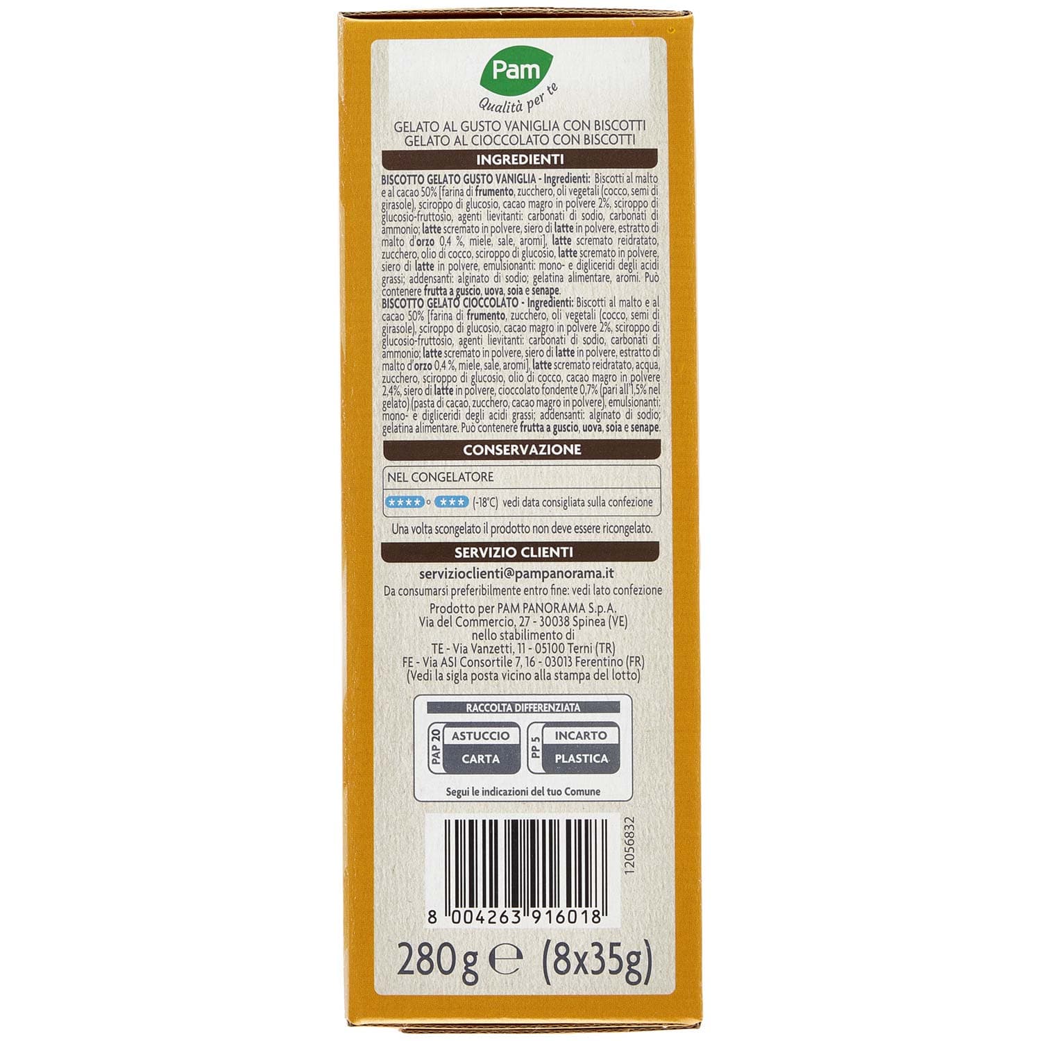 PAM Qualità per te Biscotti Tondi gusto vaniglia e cioccolato 8 x 35 g – immagine 6