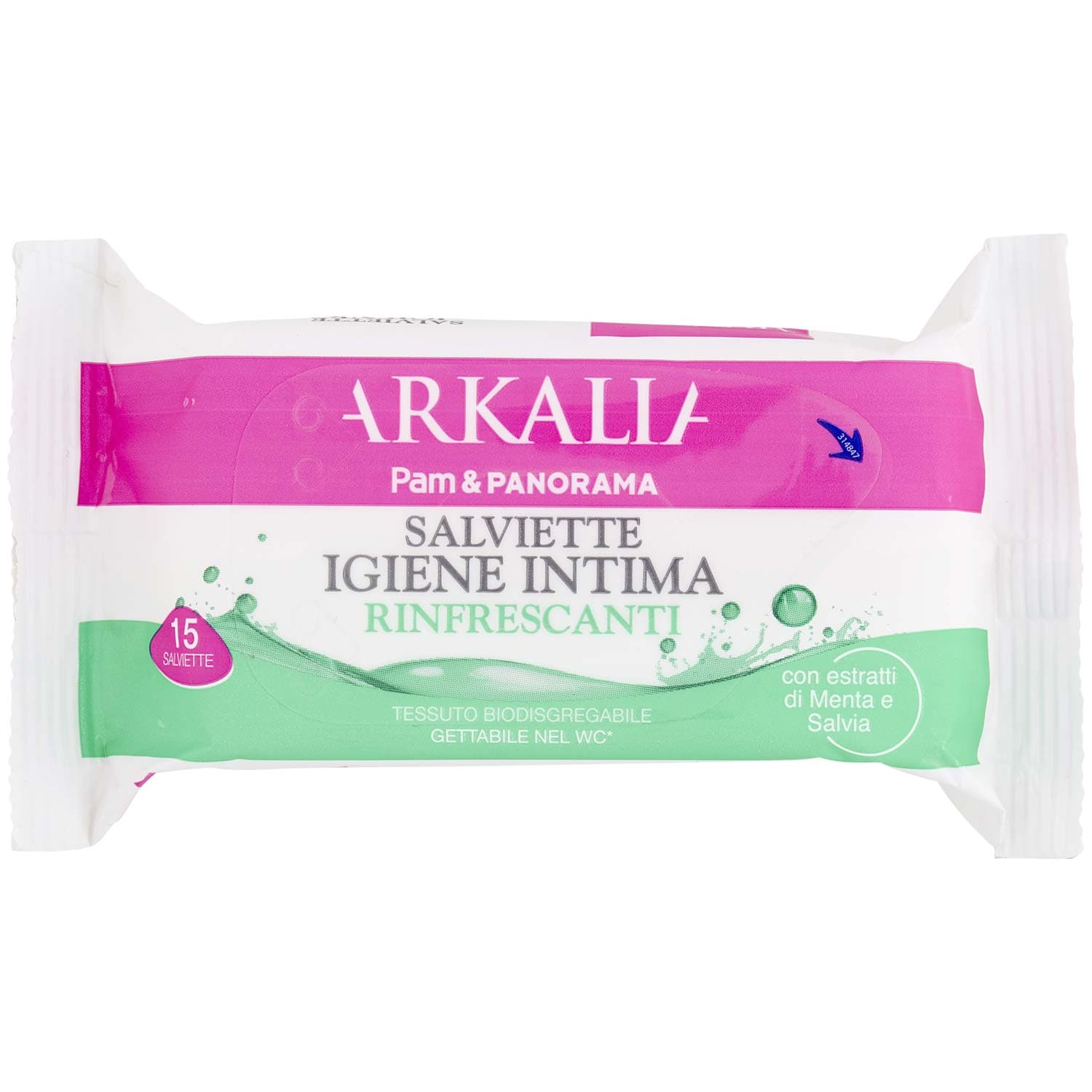 ARKALIA Salviette Igiene Intima Rinfrescanti con estratti di Menta e Salvia 15 pz – immagine 2