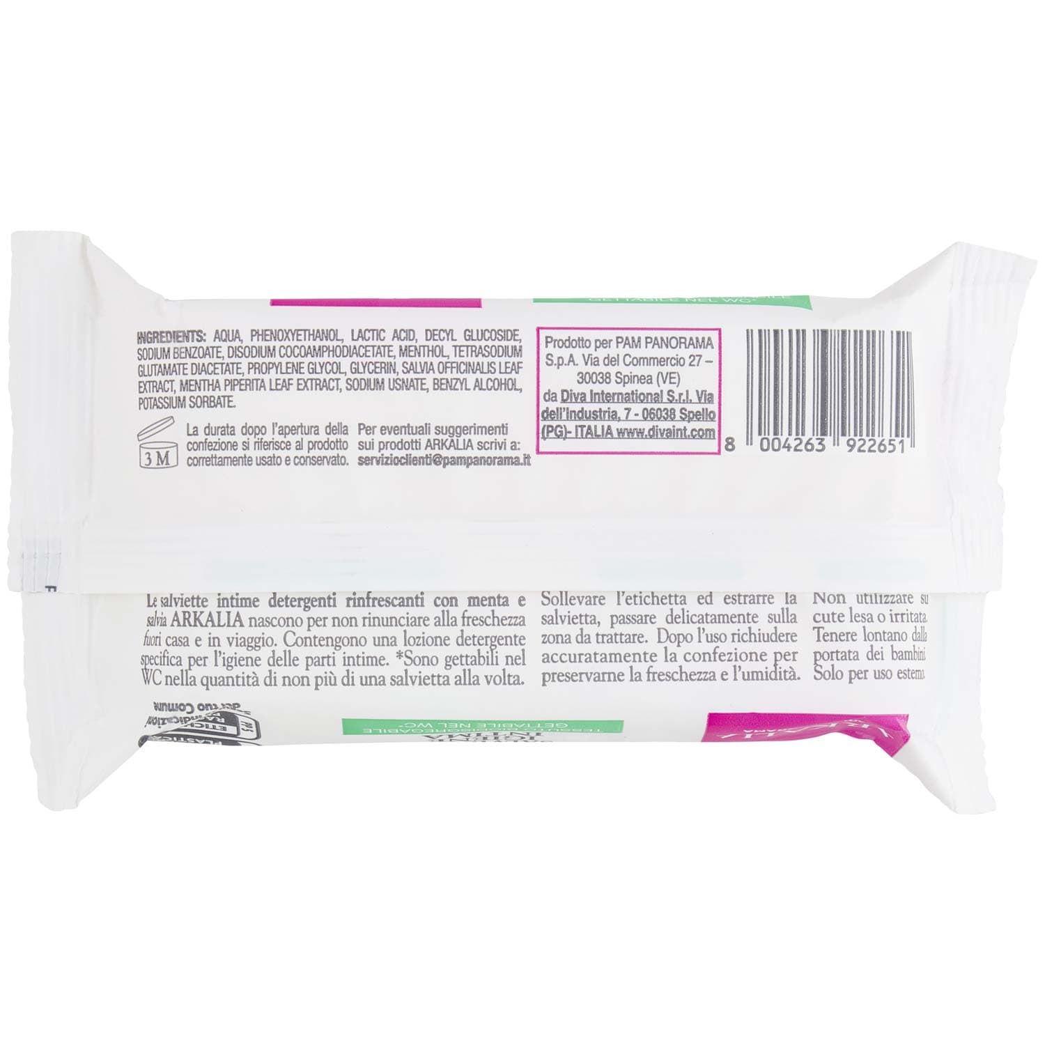 ARKALIA Salviette Igiene Intima Rinfrescanti con estratti di Menta e Salvia 15 pz – immagine 4