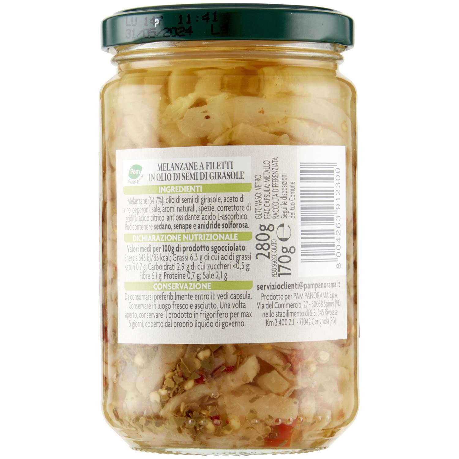 PAM Qualità per te Melanzane a Filetti 280 g – immagine 4