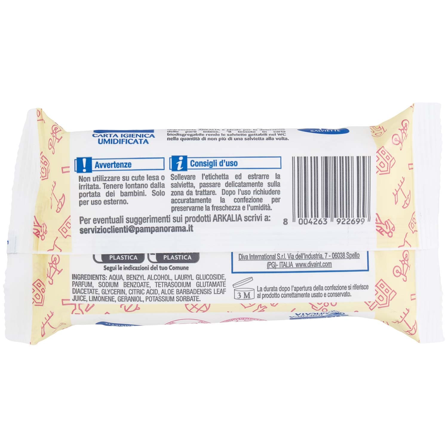 ARKALIA Carta Igienica Umidificata nota Fruttata 12 pz – immagine 4