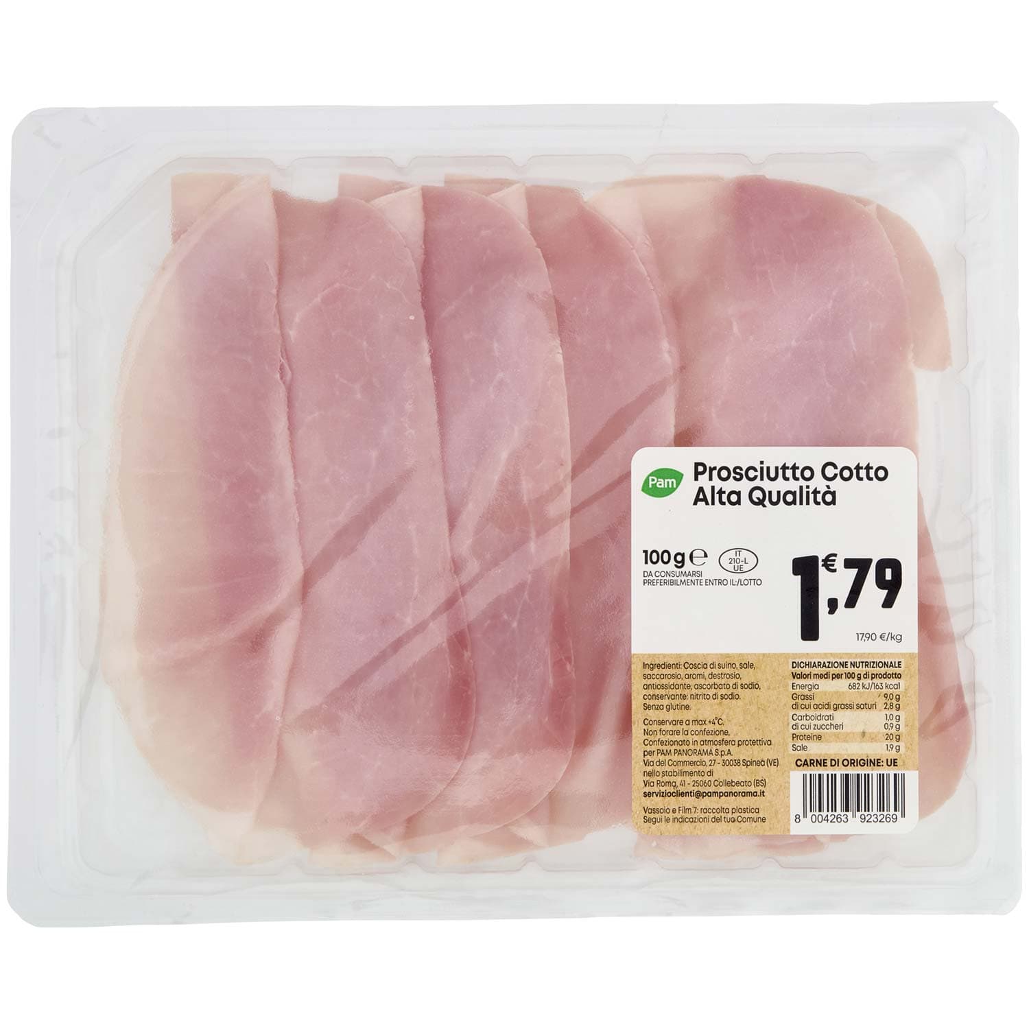 PAM Prosciutto Cotto Alta Qualità 100 g – immagine 2