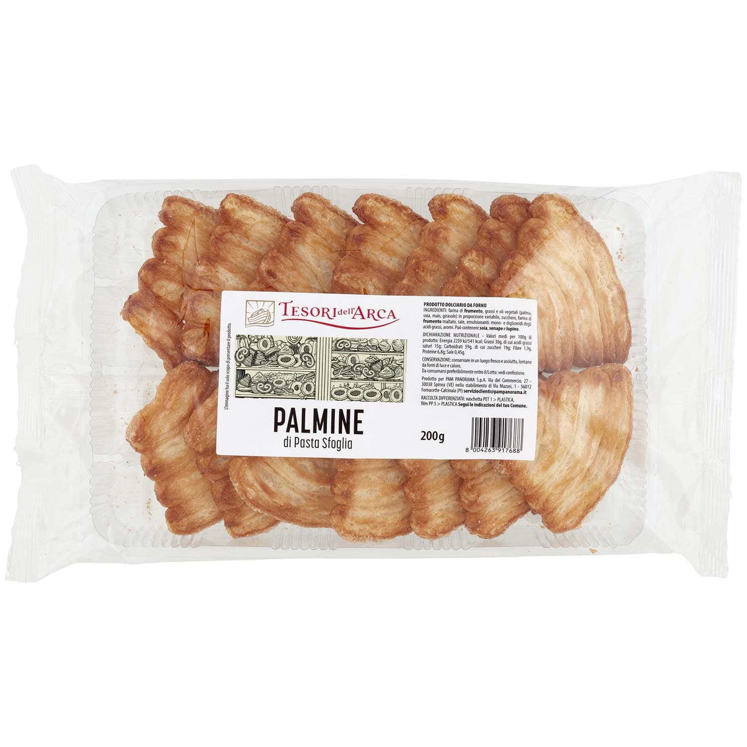 TESORI DELL'ARCA Palmine di Pasta Sfoglia 200 g – immagine 2