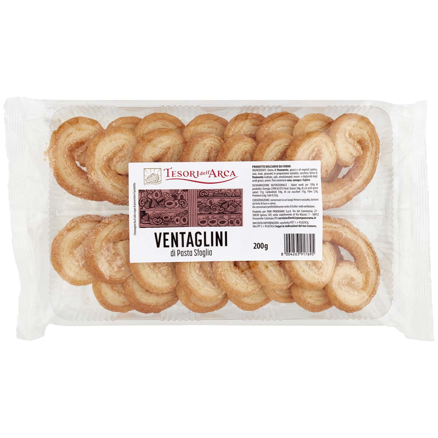 TESORI DELL'ARCA Ventaglini di Pasta Sfoglia 200 g – immagine 2