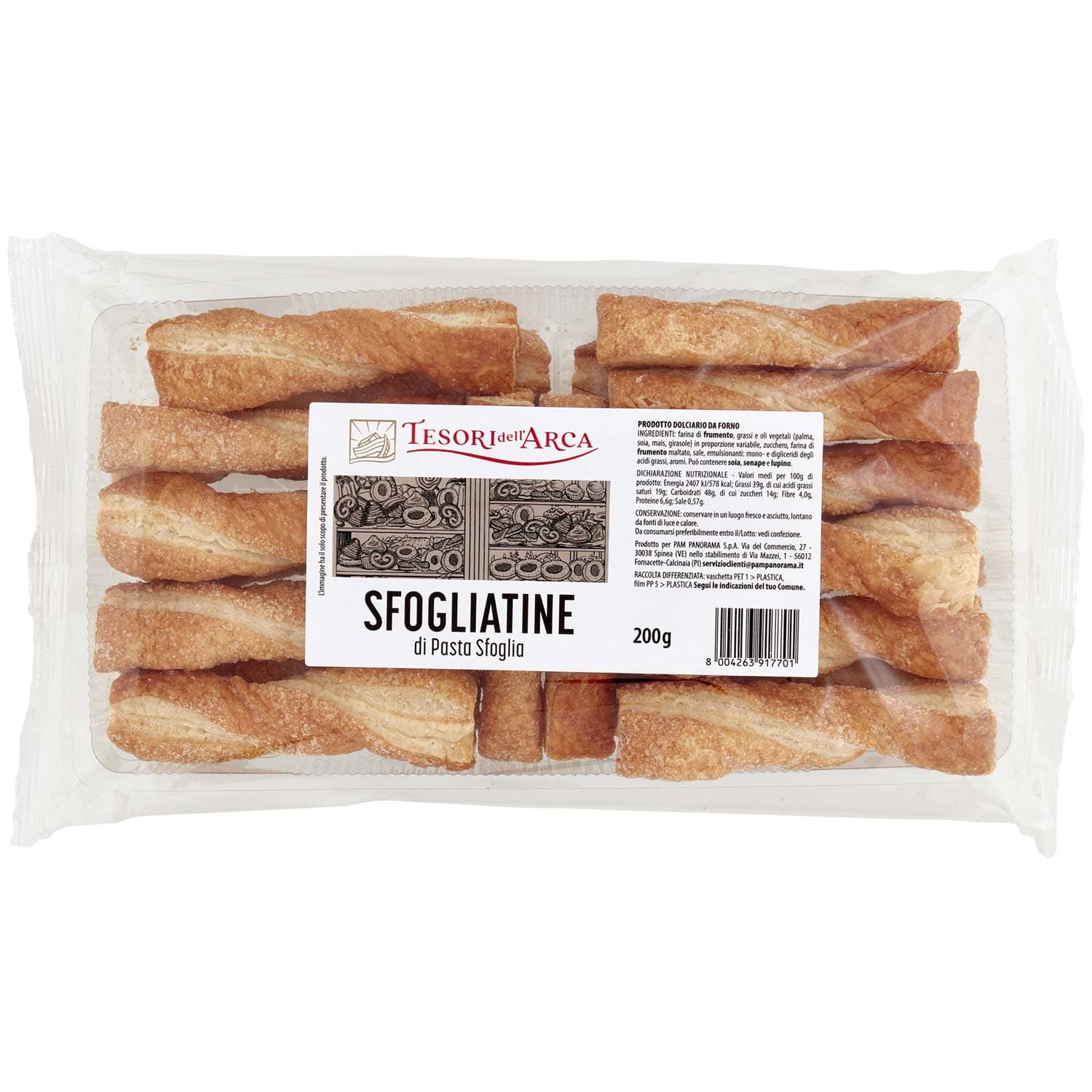TESORI DELL'ARCA Sfogliatine di Pasta Sfoglia 200 g – immagine 2