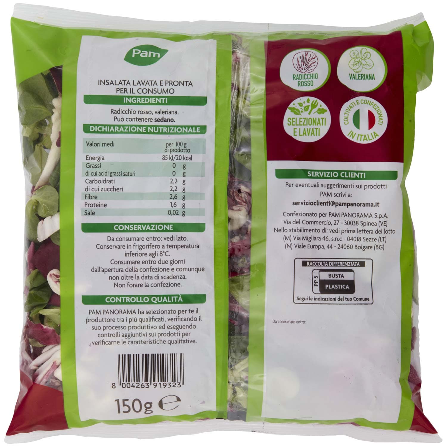 PAM Valeriana e Radicchio 150 g – immagine 4