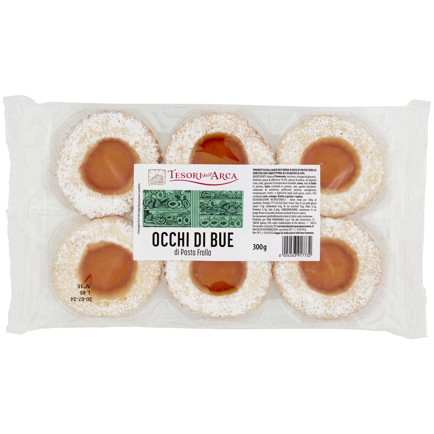 TESORI DELL'ARCA Occhi di Bue di Pasta Frolla 300 g – immagine 2
