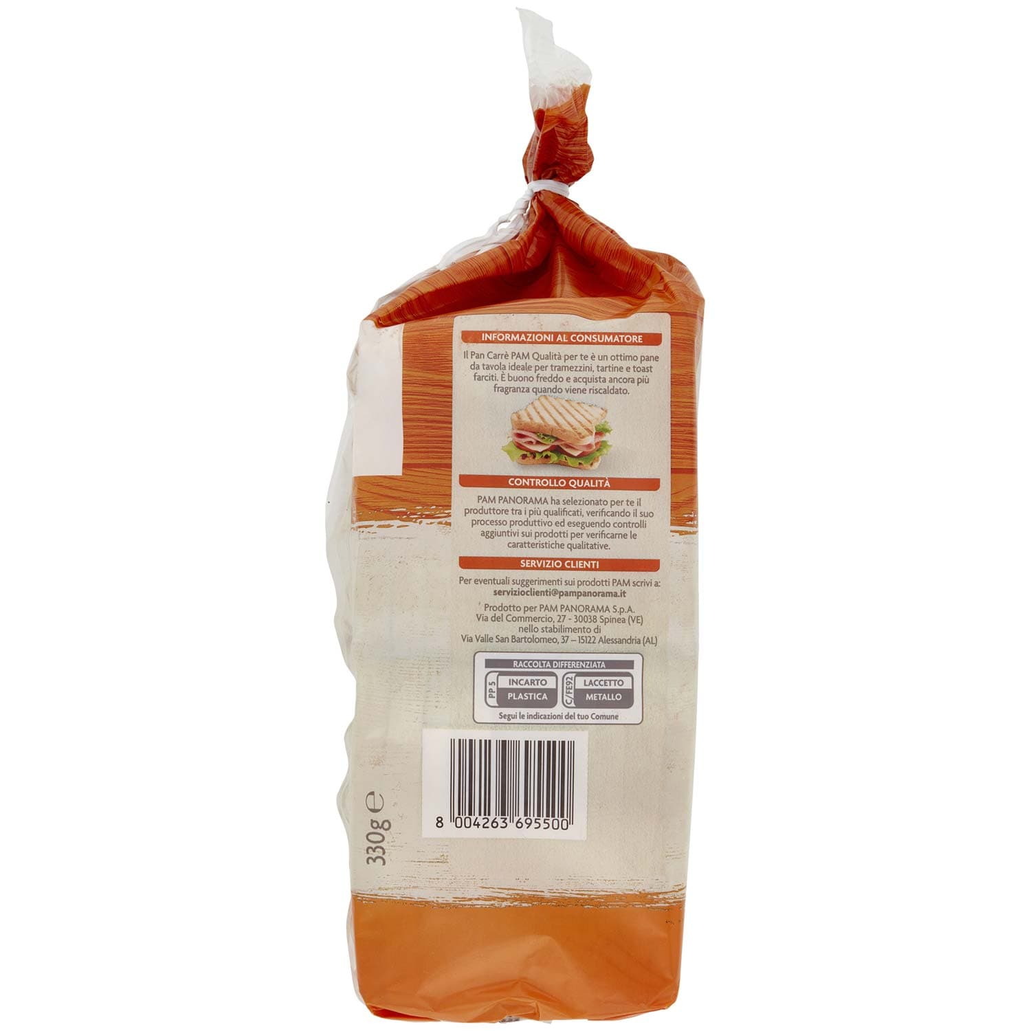 PAM Qualità per te Pan Carrè a fette 330 g – immagine 3