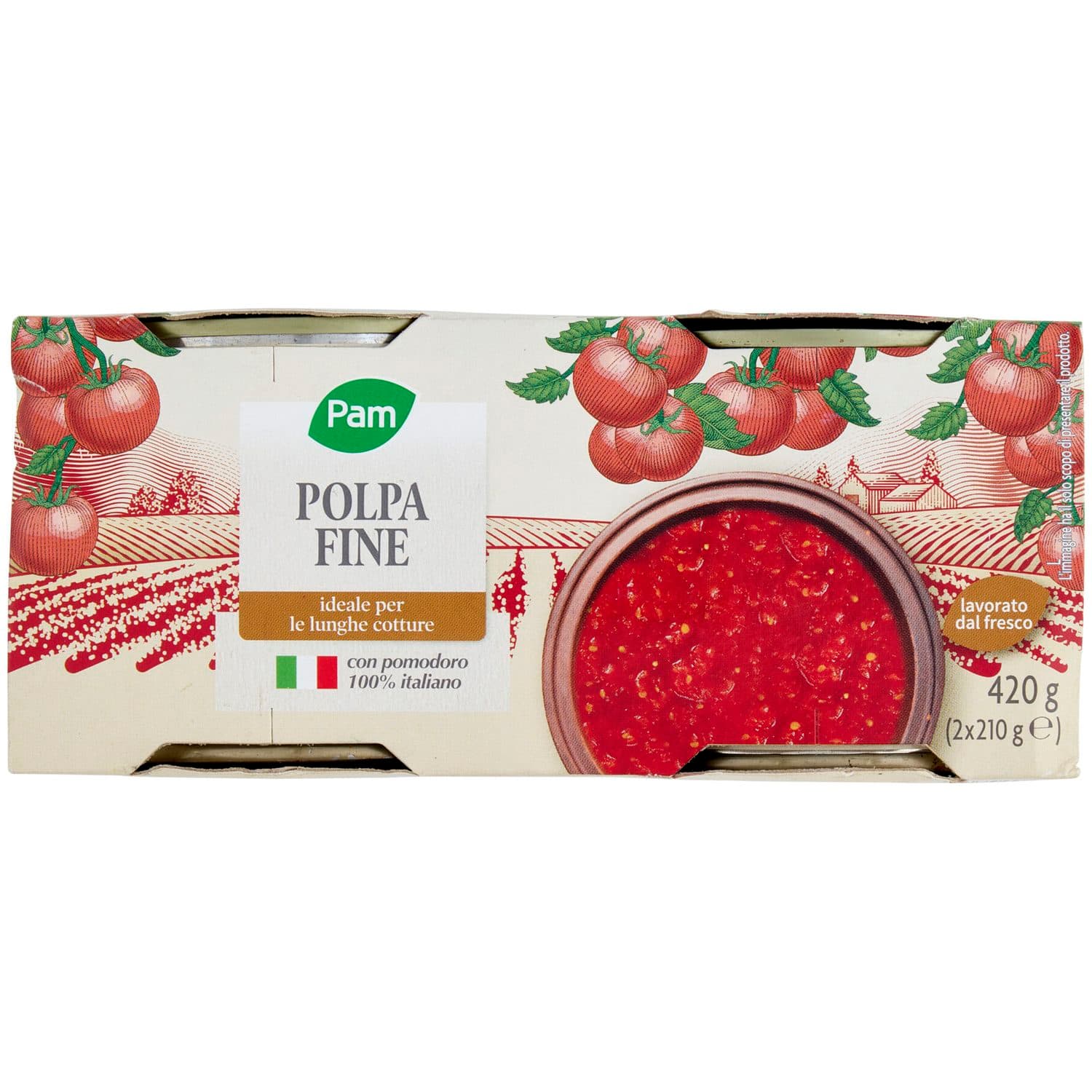 PAM PANORAMA Polpa Fine 420 g (210 g x 2) – immagine 2