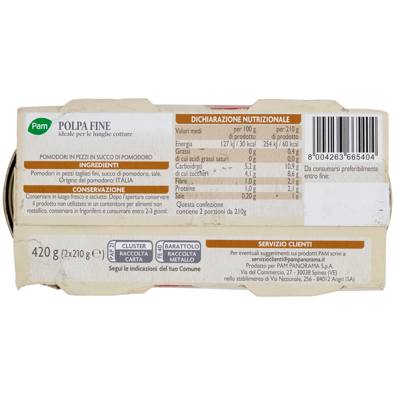 PAM PANORAMA Polpa Fine 420 g (210 g x 2) – immagine 7