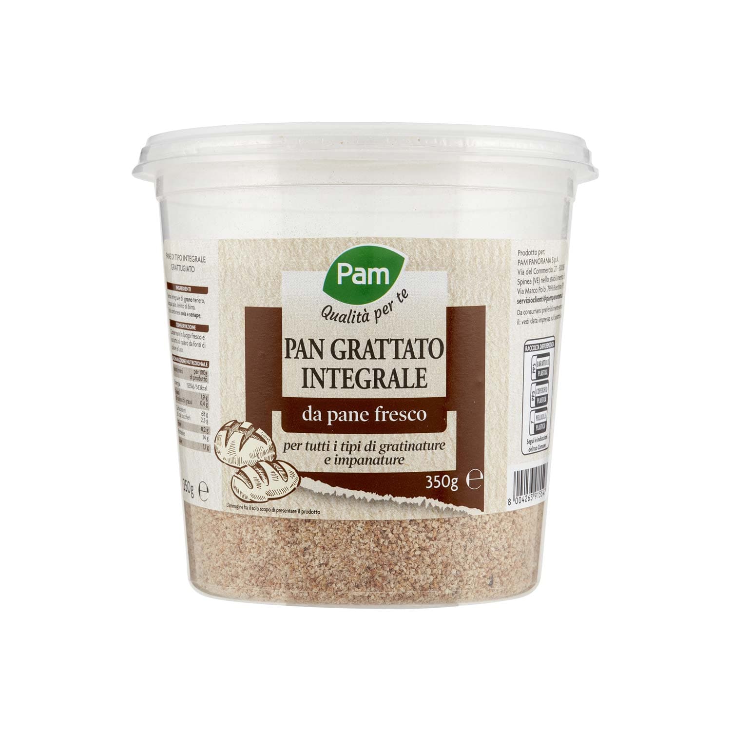 PAM Qualità per te Pan Grattato Integrale 350 g – immagine 2