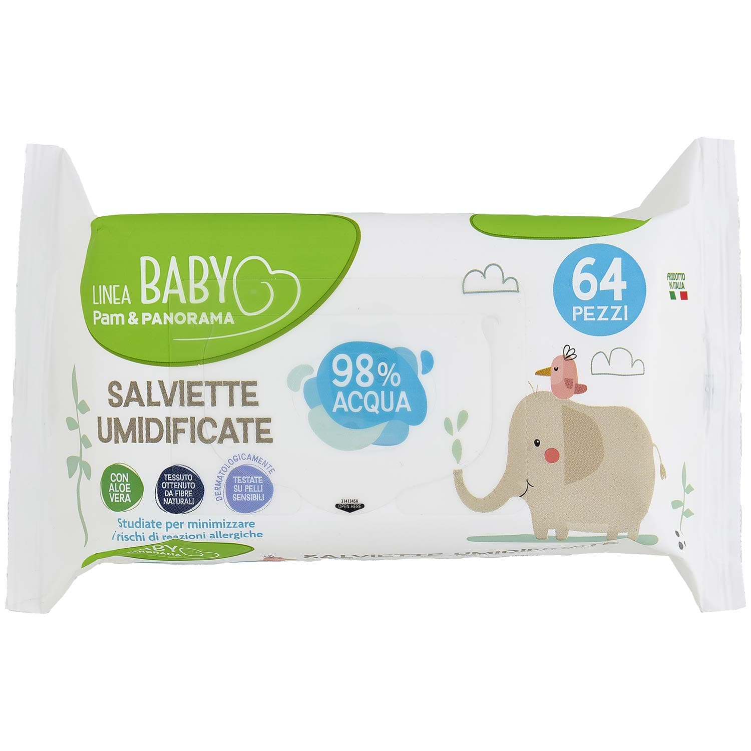 PAM PANORAMA Linea Baby Salviette Umidificate 64 pz – immagine 2