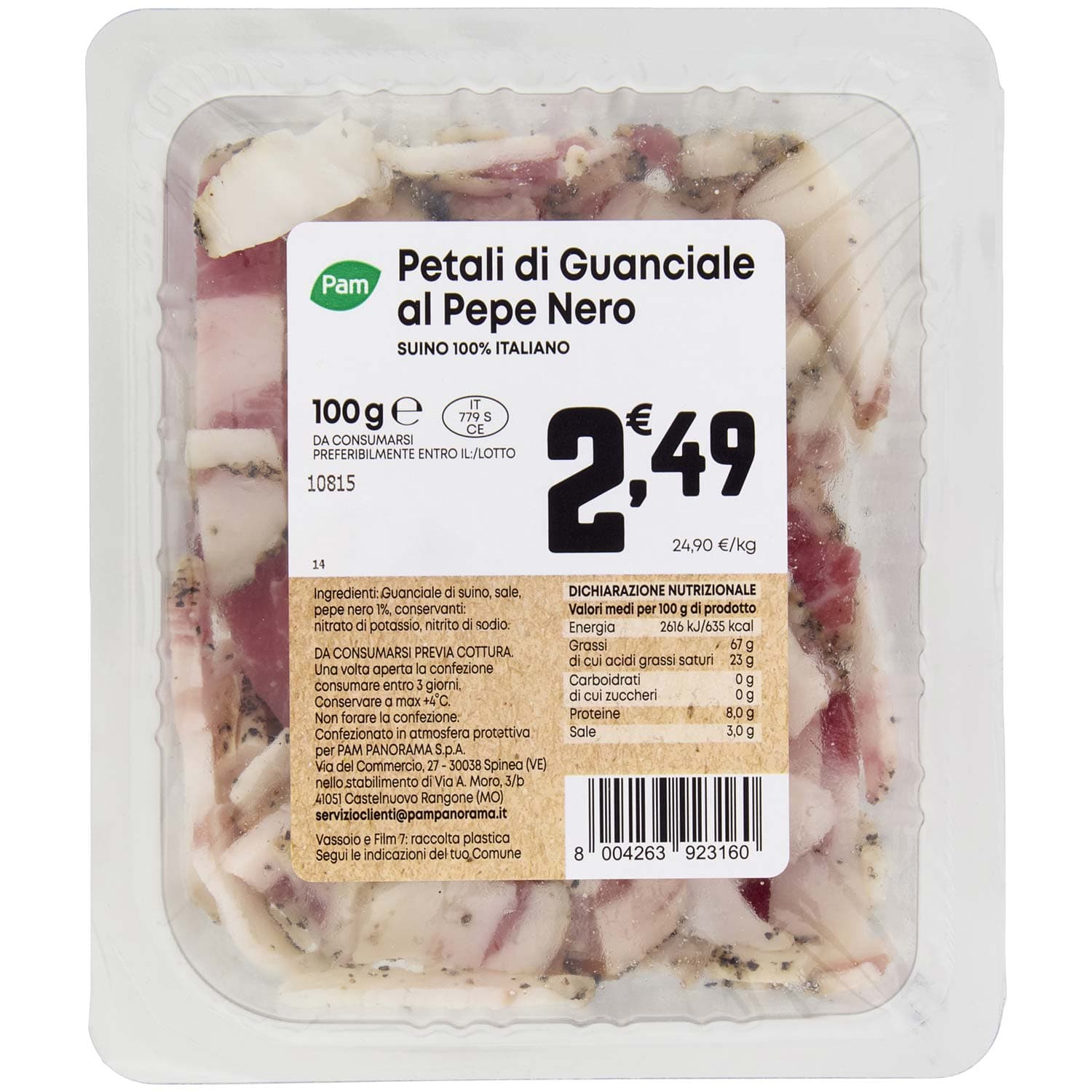 PAM Petali di Guanciale al Pepe Nero 100 g – immagine 2