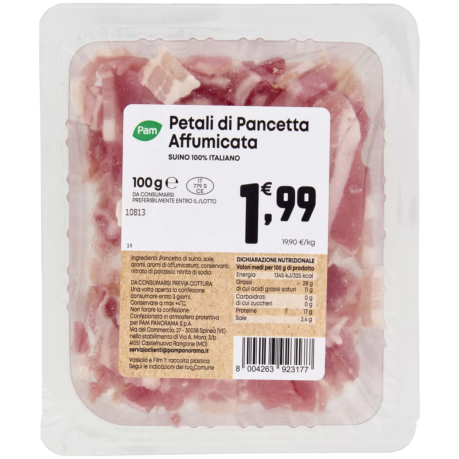 PAM Petali di Pancetta Affumicata 100 g – immagine 2