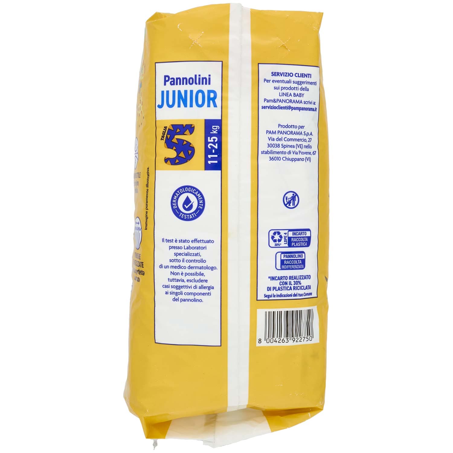 PAM PANORAMA Linea Baby Pannolini Junior Taglia 5 11-25 Kg 16 pz – immagine 3