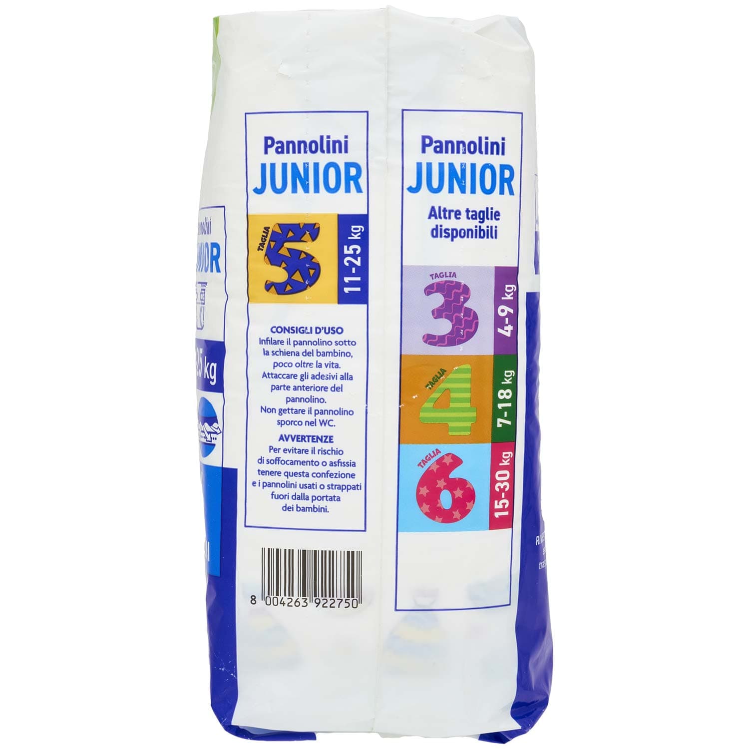 PAM PANORAMA Linea Baby Pannolini Junior Taglia 5 11-25 Kg 16 pz – immagine 5